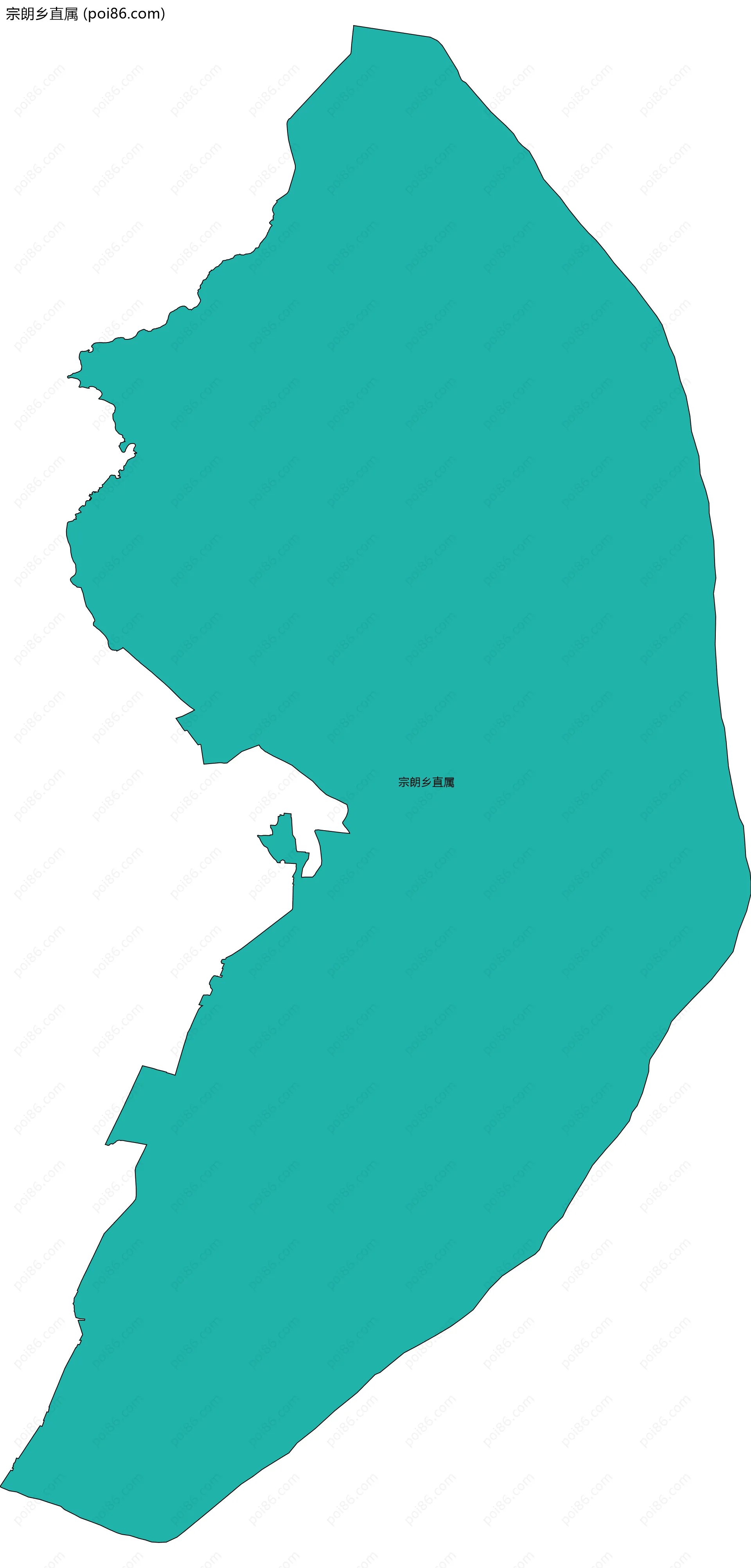 宗朗乡直属边界地图