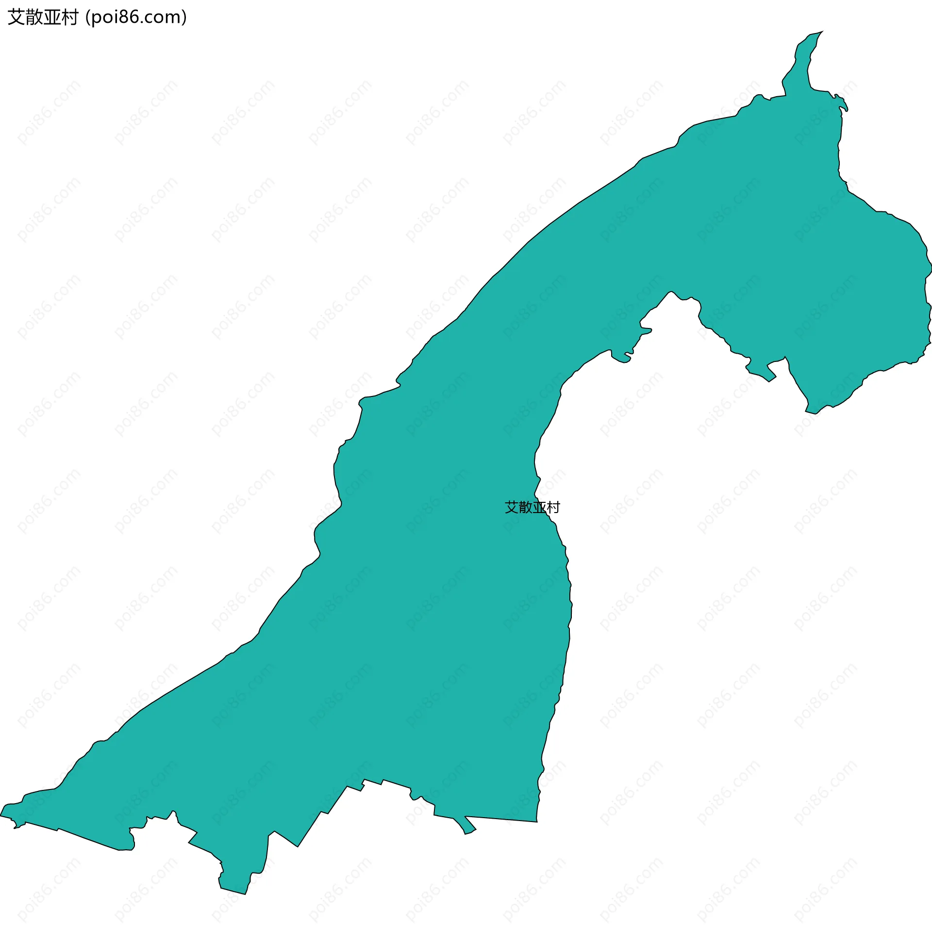 艾散亚村边界地图