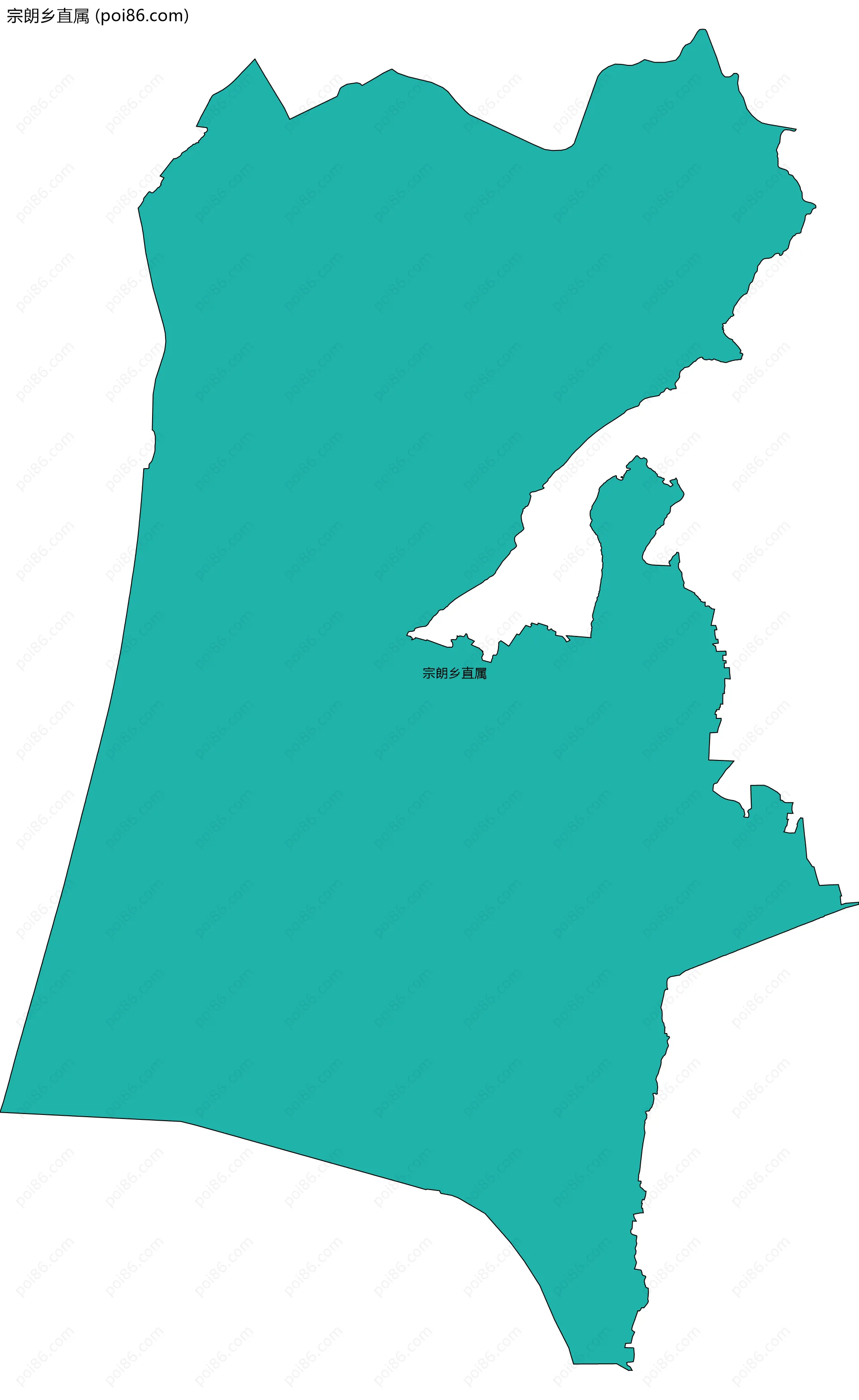 宗朗乡直属边界地图