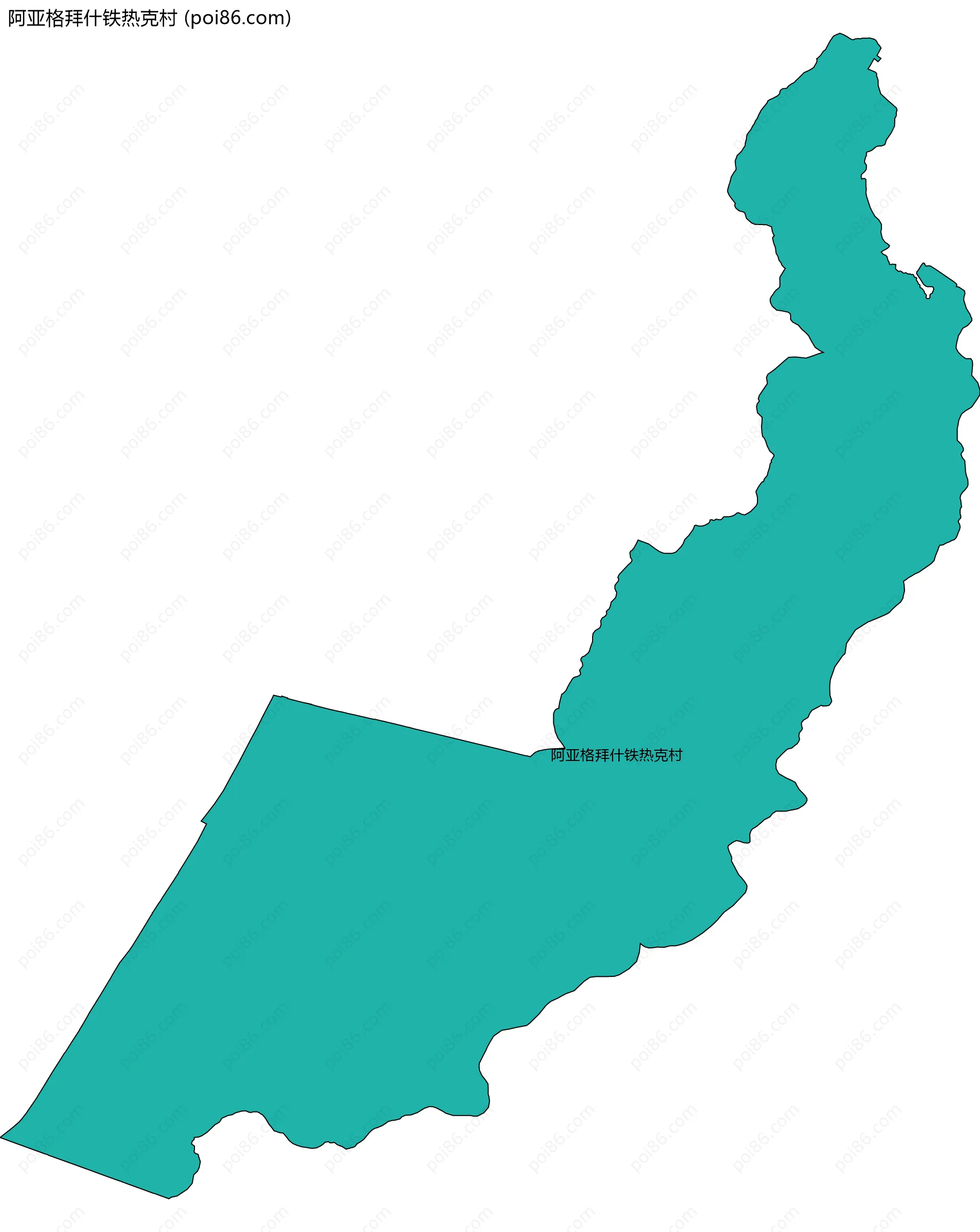 阿亚格拜什铁热克村边界地图