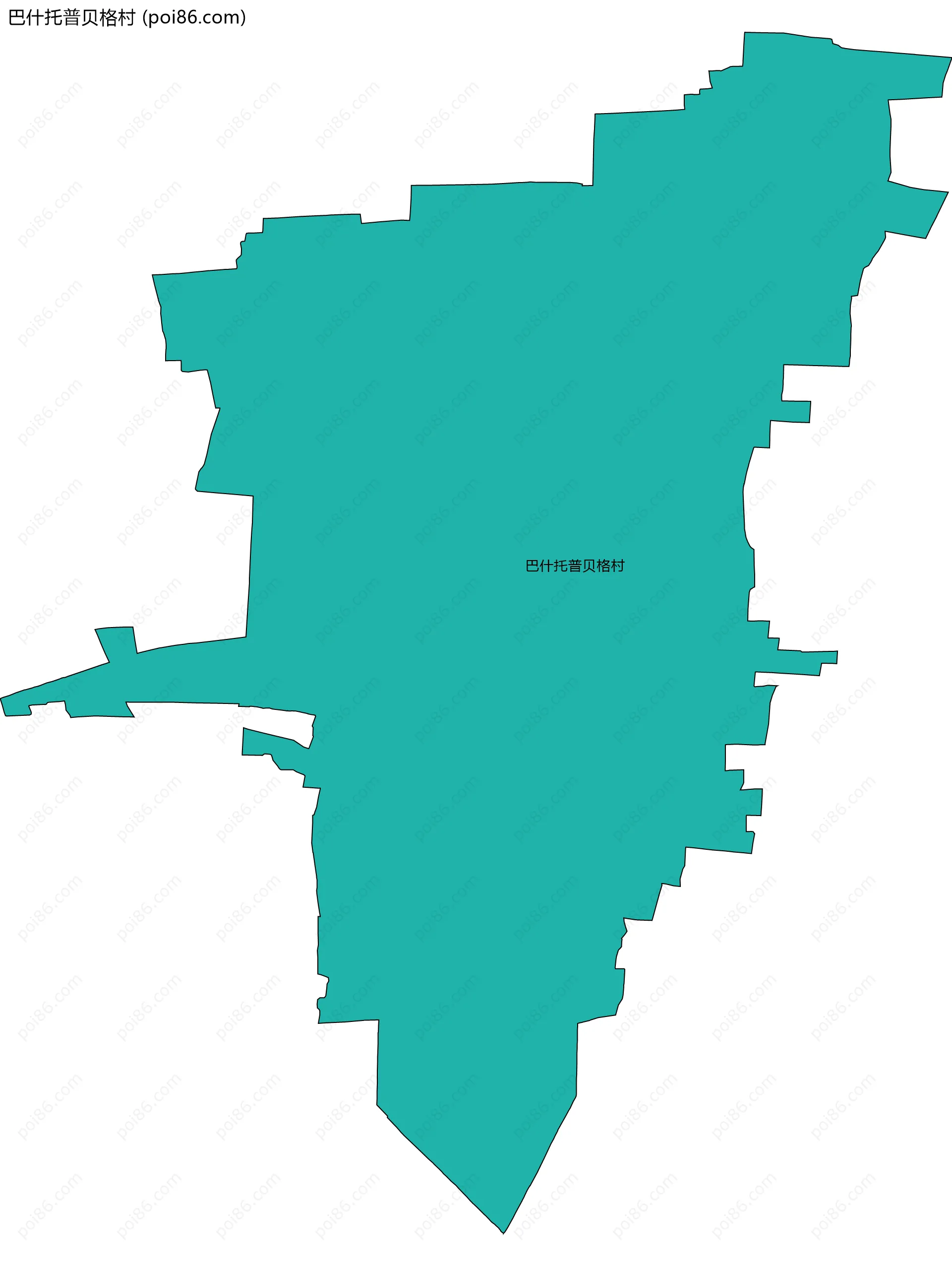 巴什托普贝格村边界地图