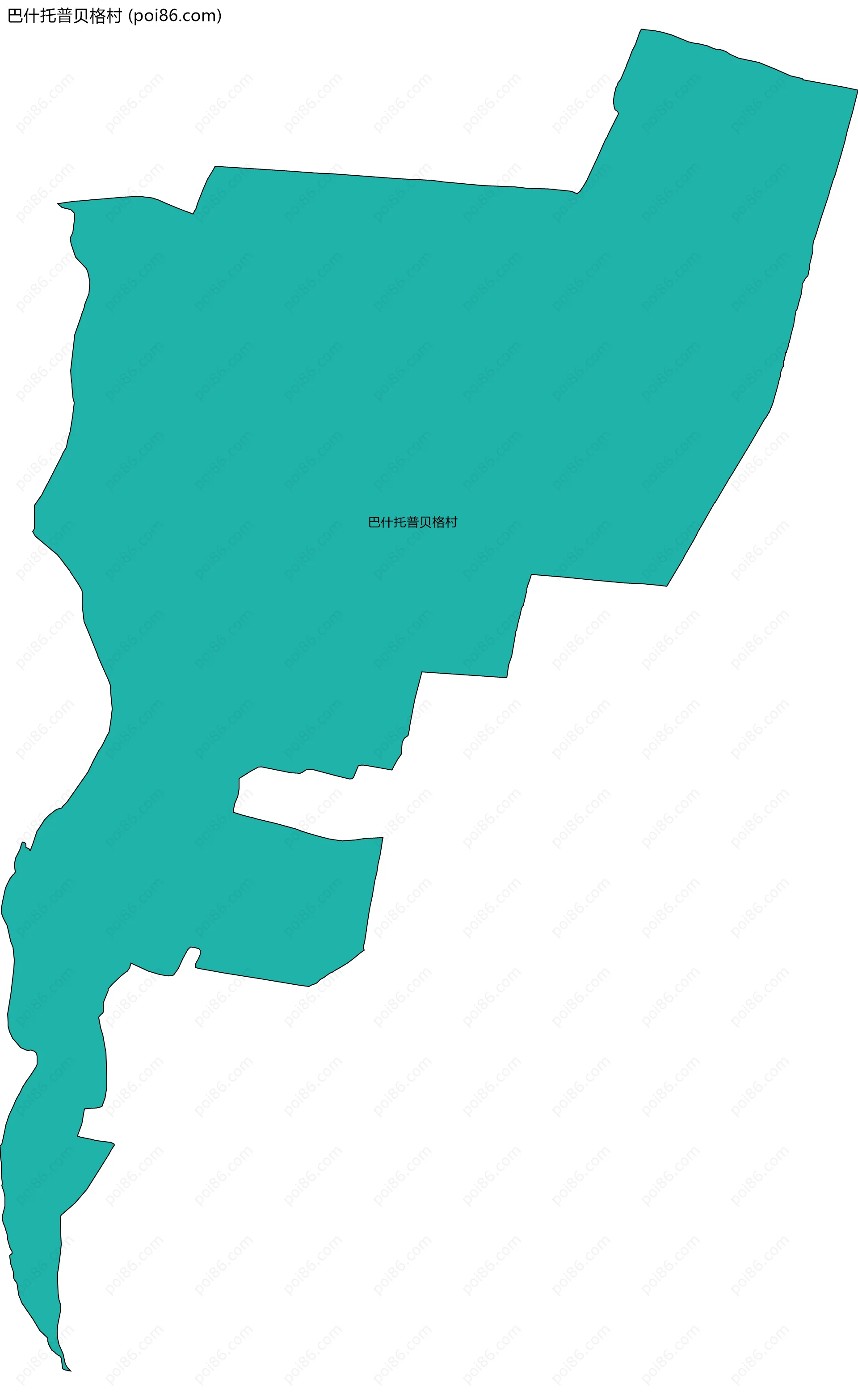 巴什托普贝格村边界地图