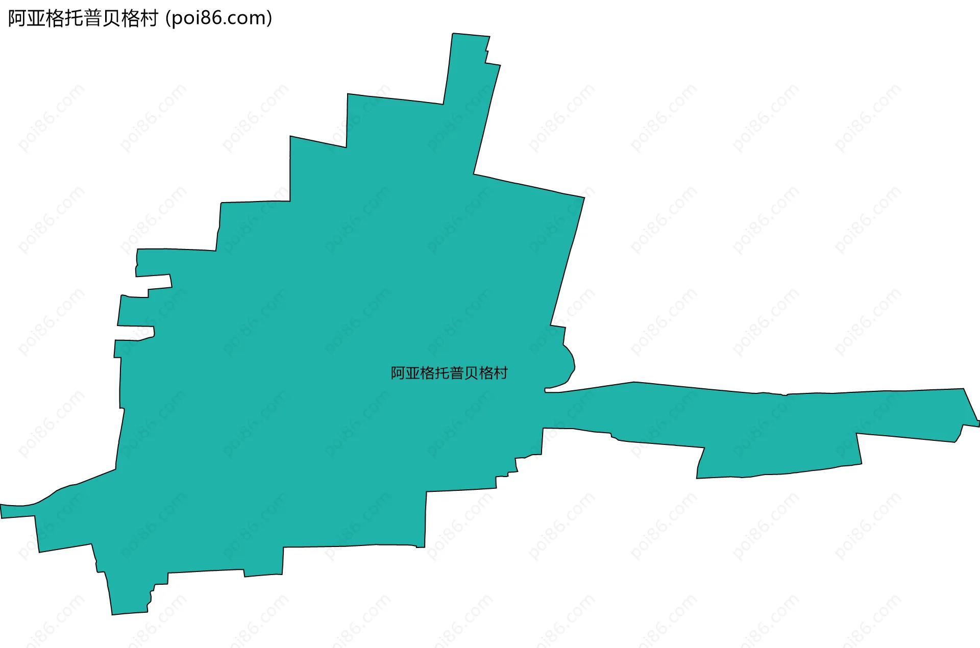 阿亚格托普贝格村边界地图