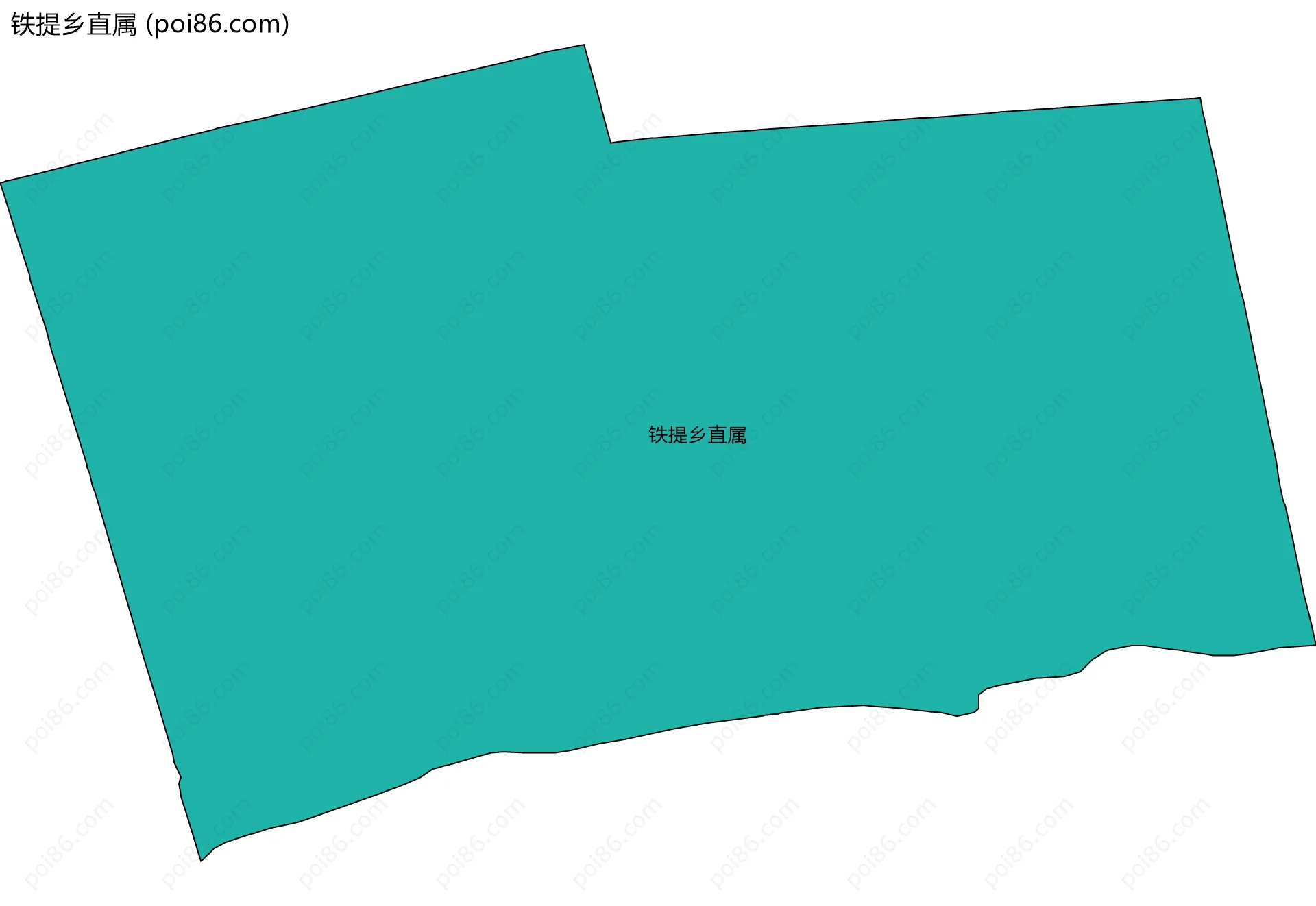 铁提乡直属边界地图