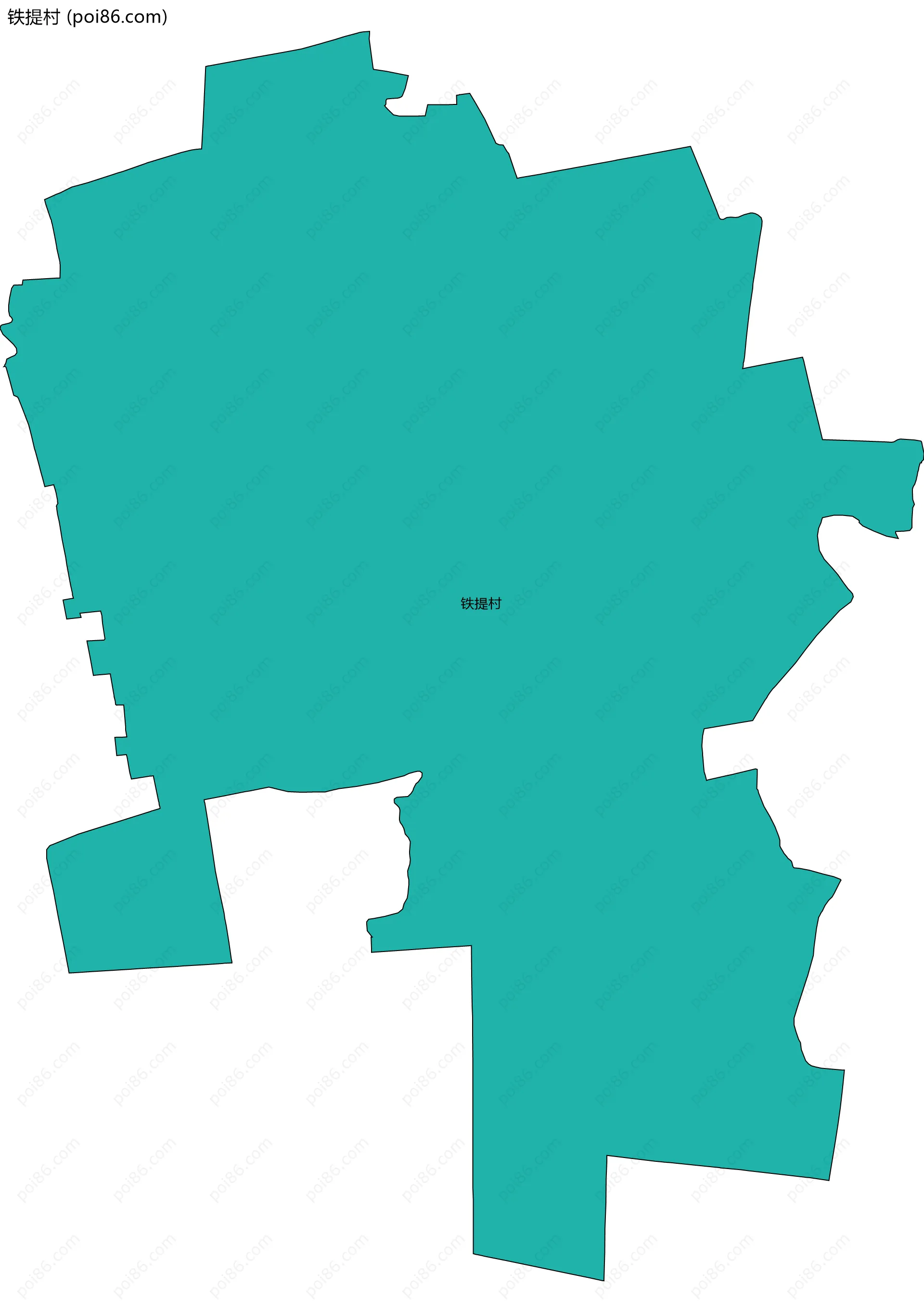 铁提村边界地图