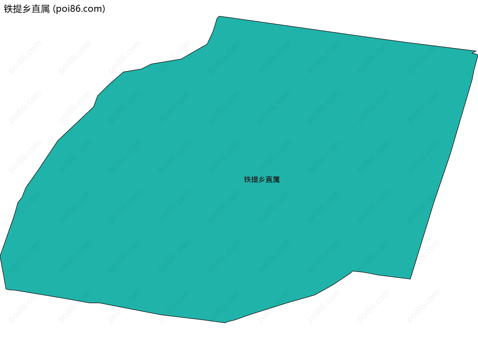 铁提乡直属边界地图