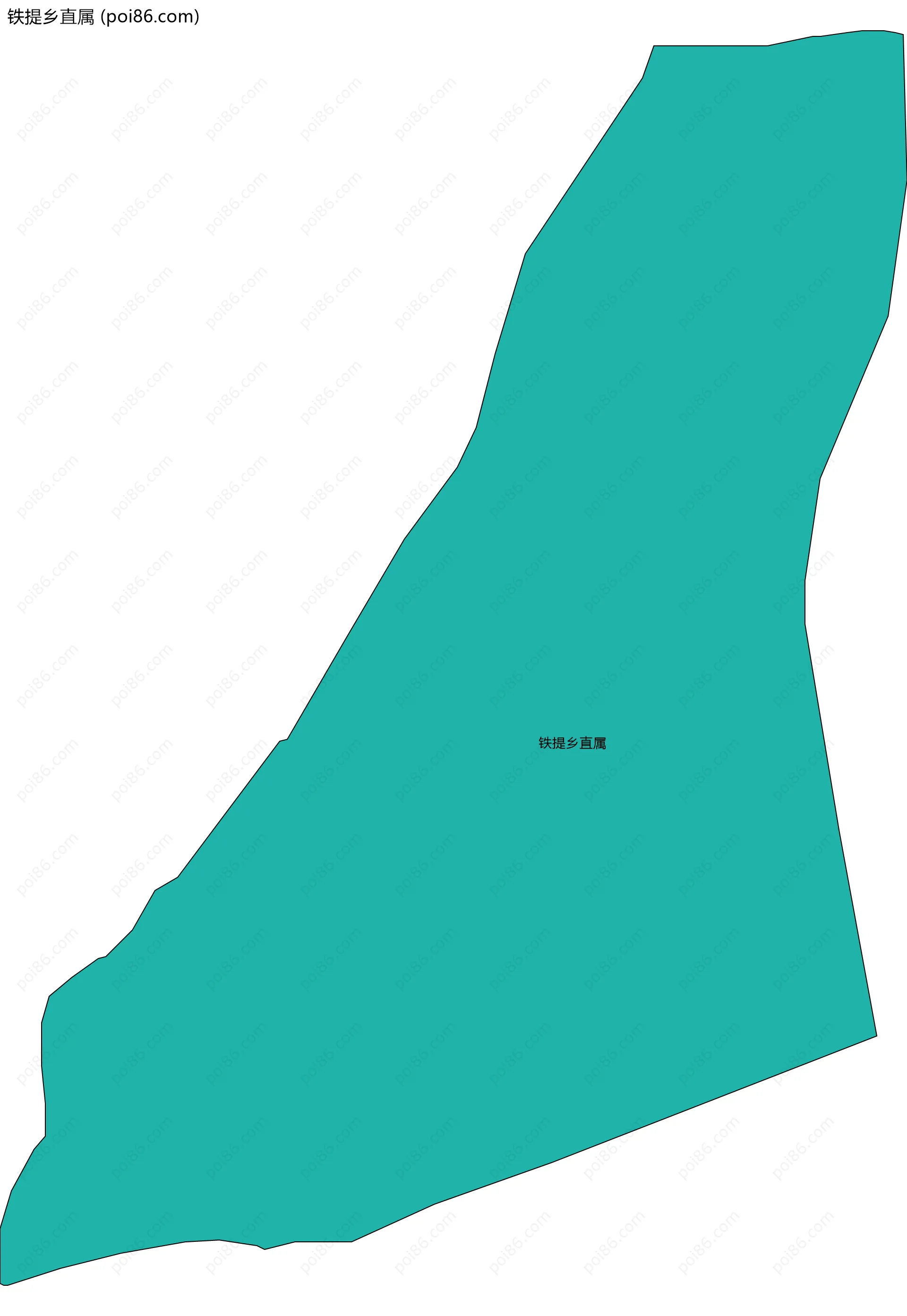 铁提乡直属边界地图