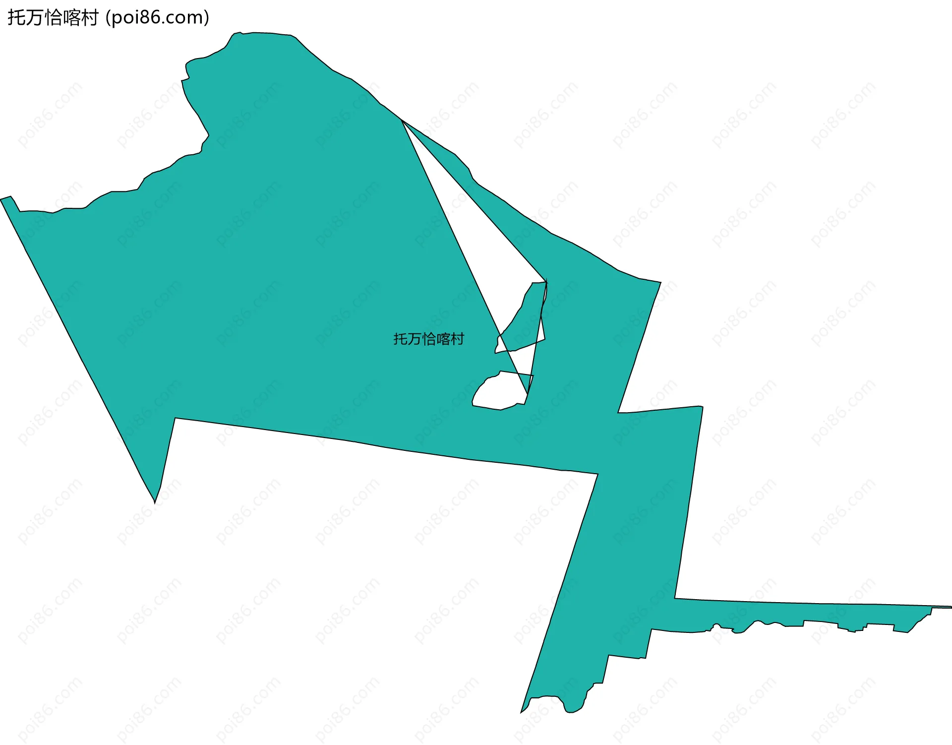 托万恰喀村边界地图
