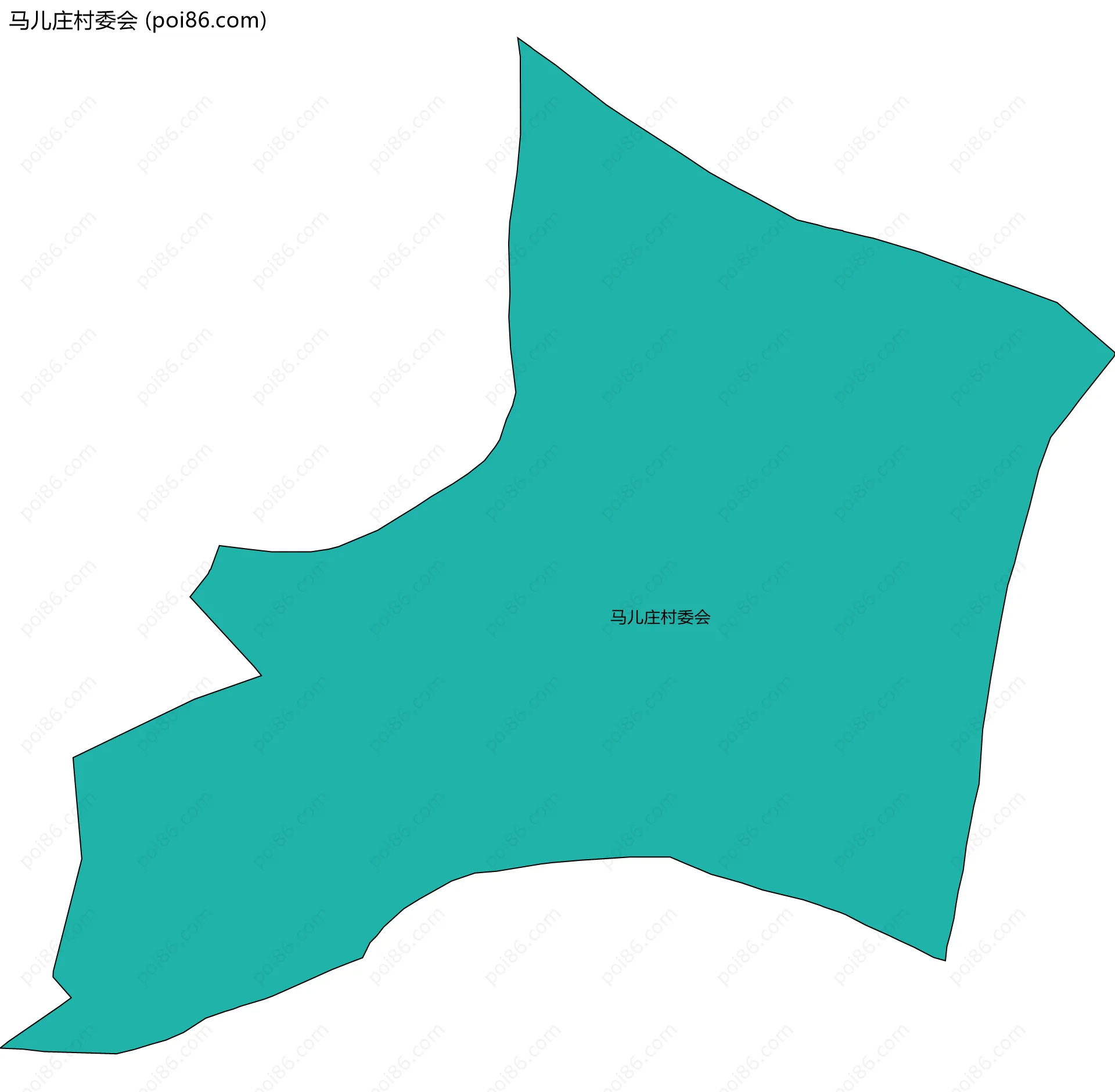 马儿庄村委会边界地图