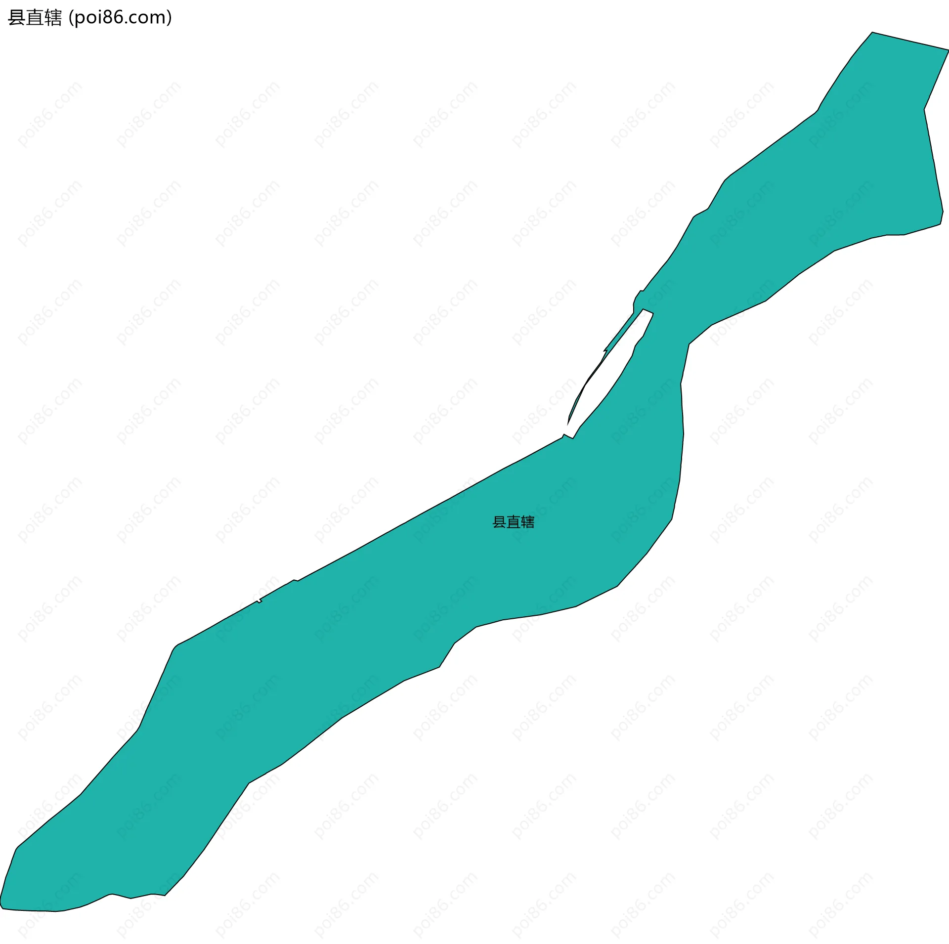 县直辖边界地图