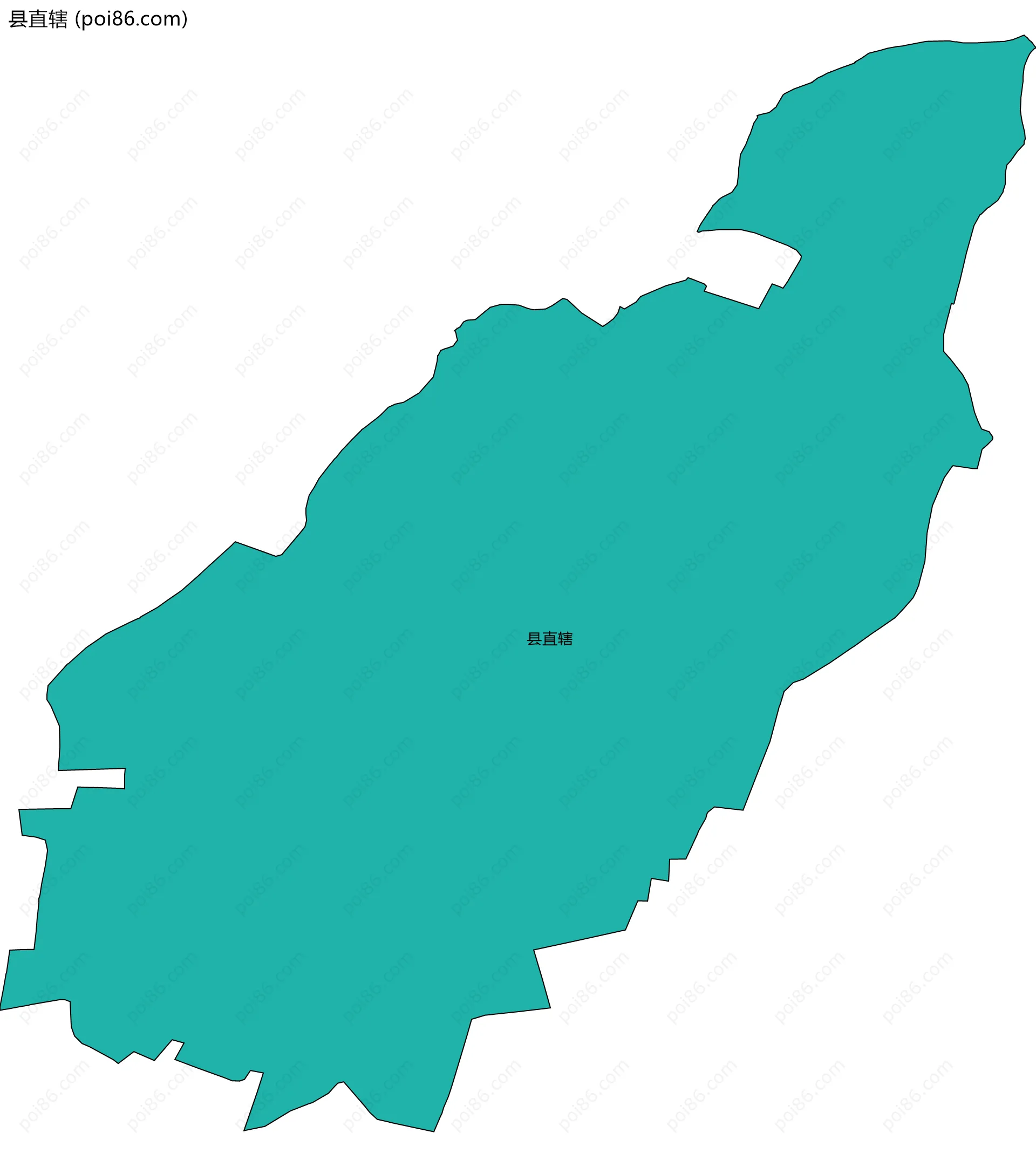 县直辖边界地图