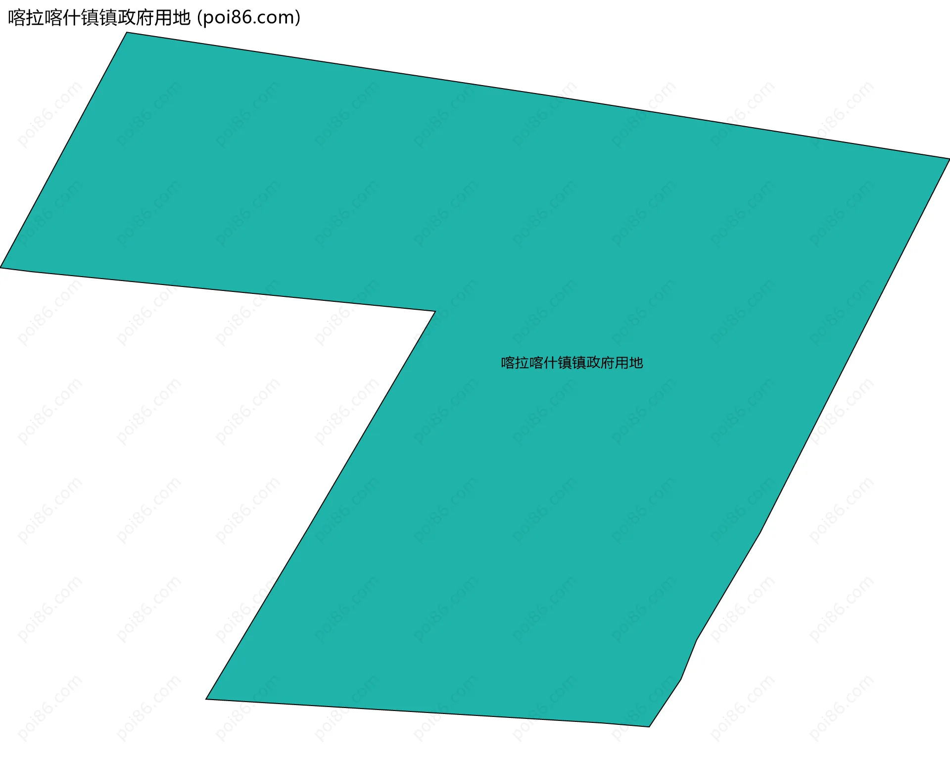 喀拉喀什镇镇政府用地边界地图