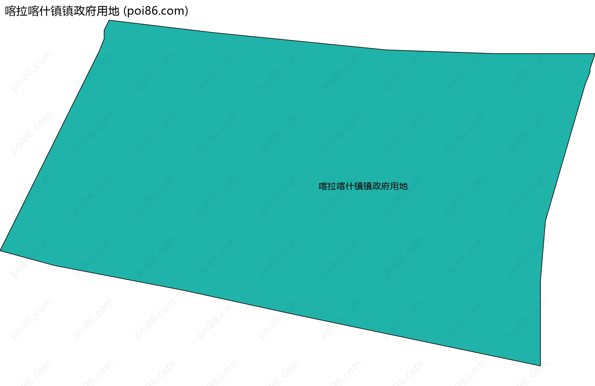喀拉喀什镇镇政府用地边界地图