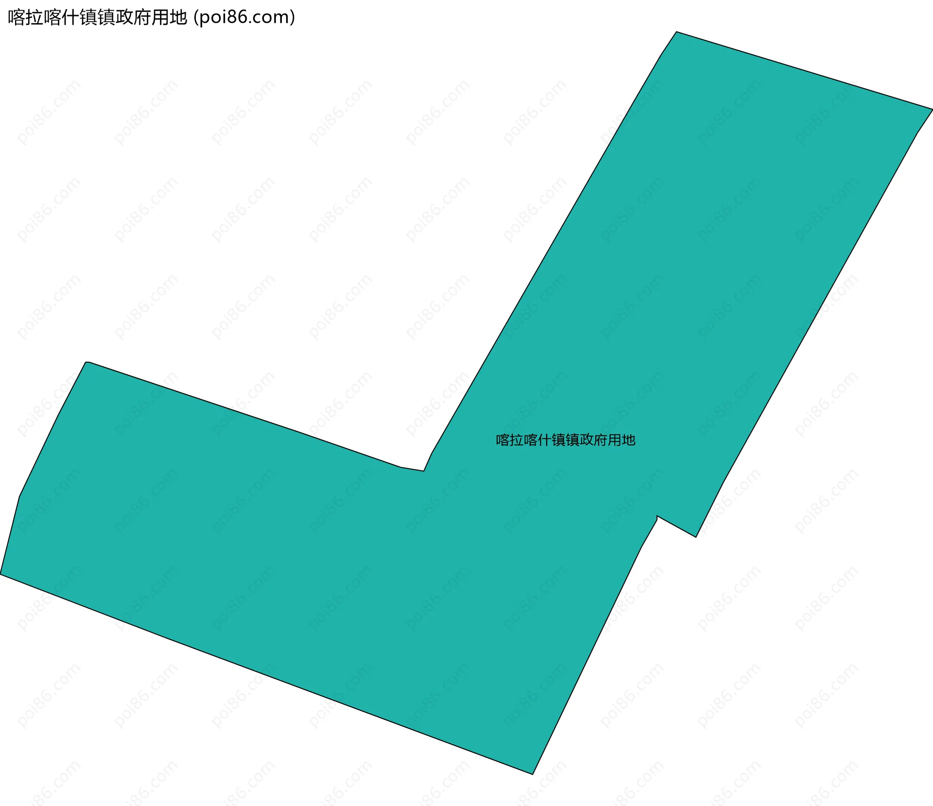 喀拉喀什镇镇政府用地边界地图