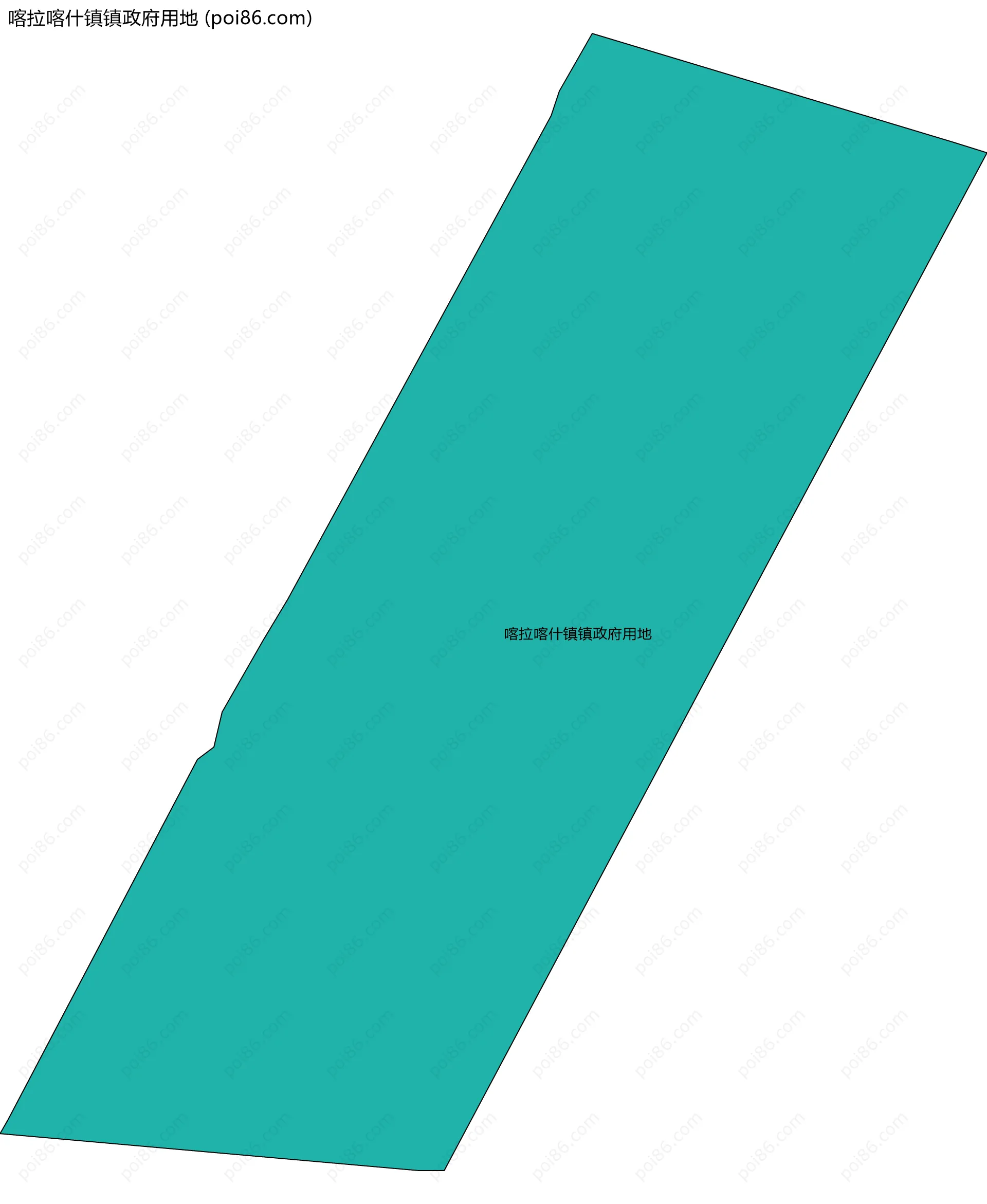 喀拉喀什镇镇政府用地边界地图