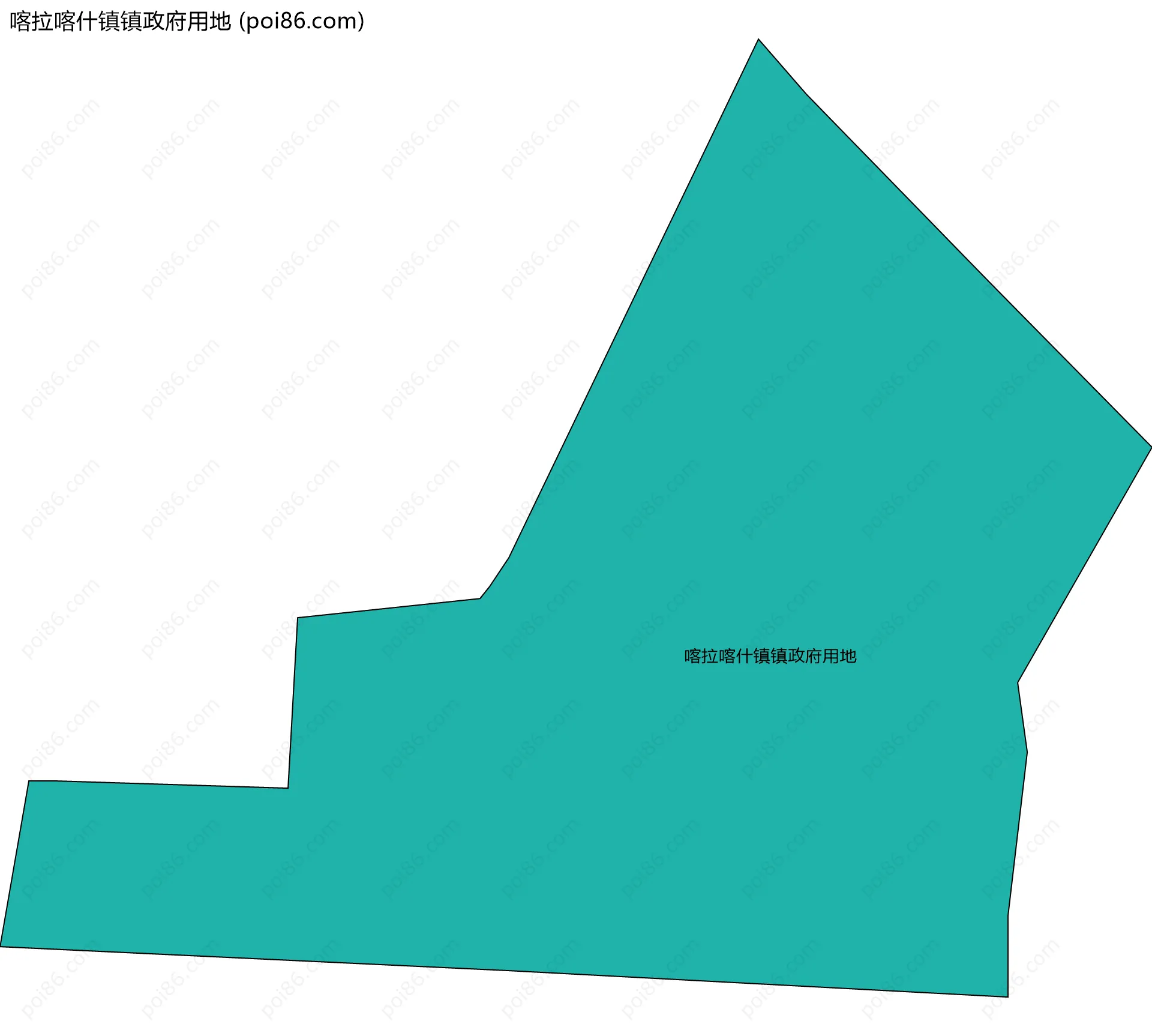 喀拉喀什镇镇政府用地边界地图
