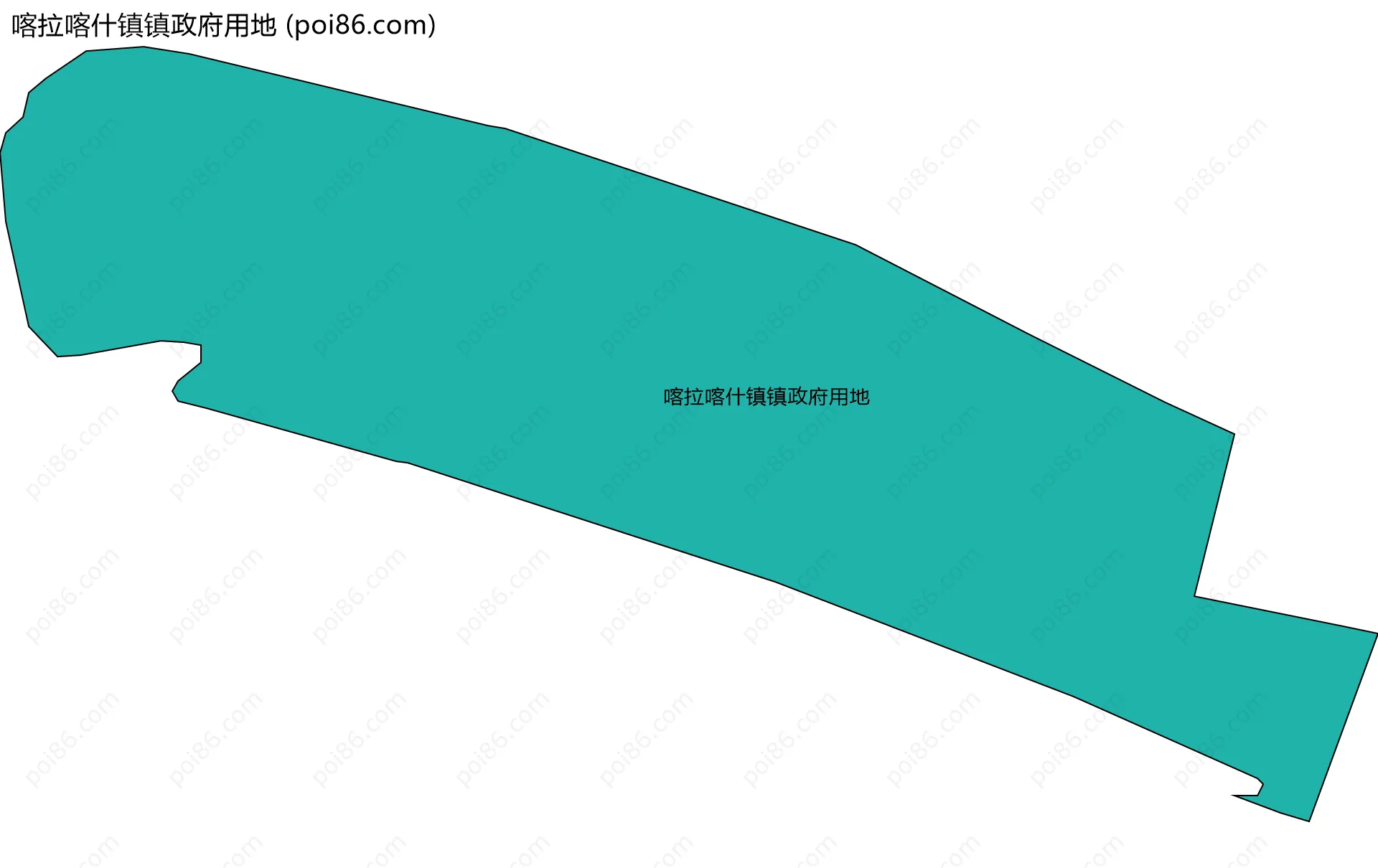 喀拉喀什镇镇政府用地边界地图
