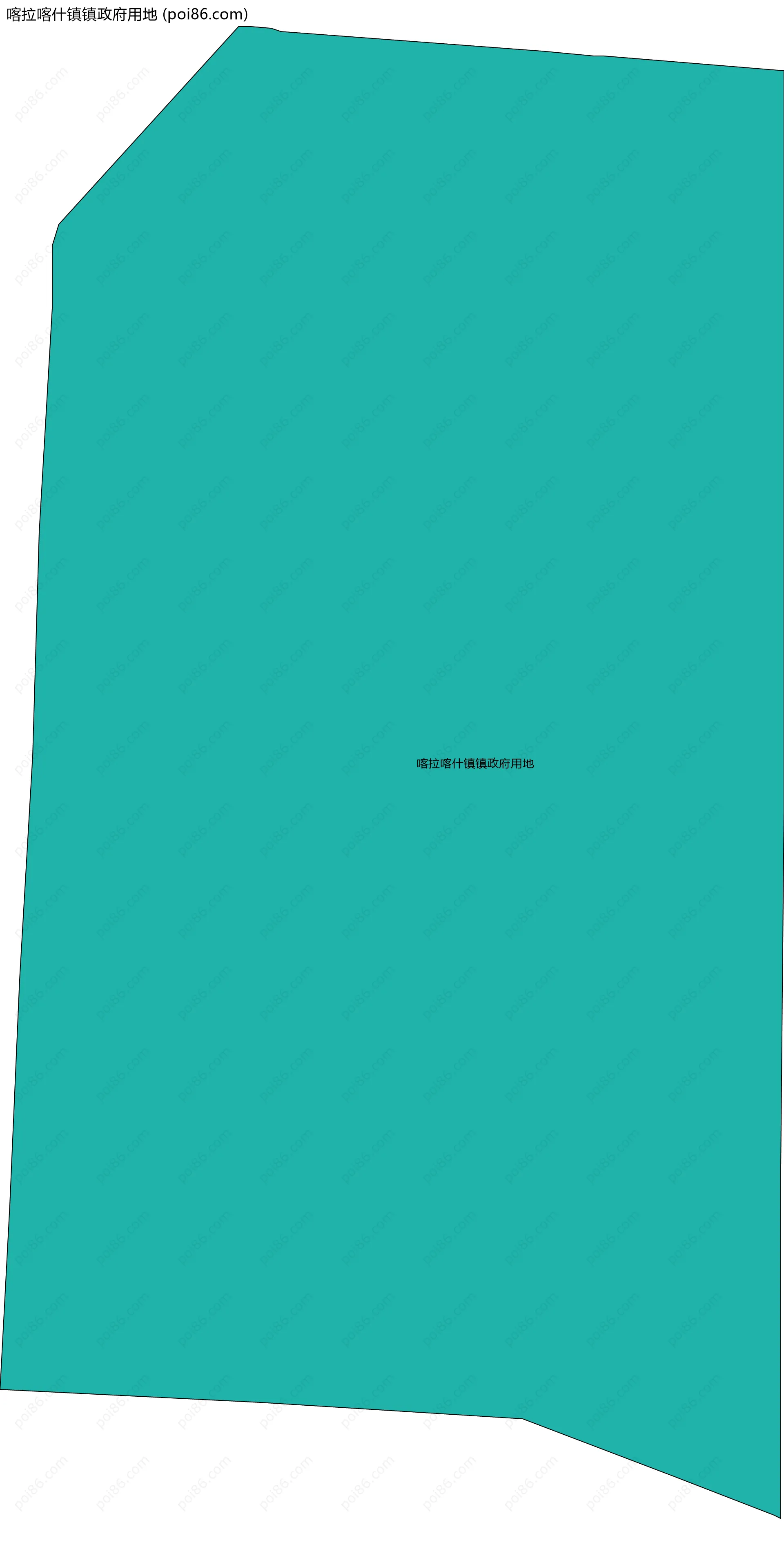 喀拉喀什镇镇政府用地边界地图