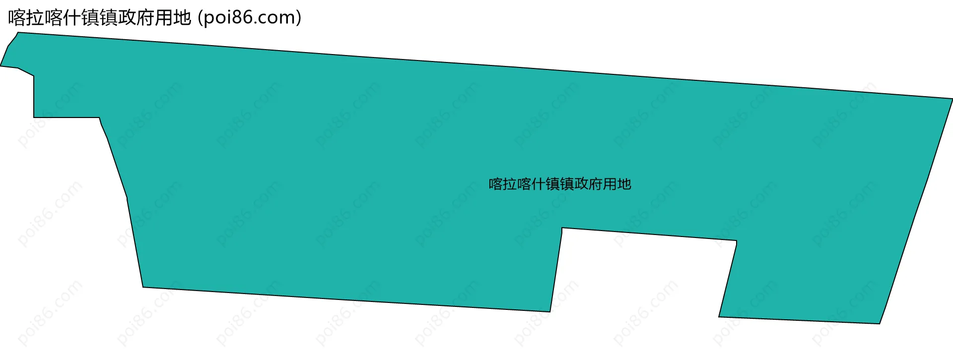 喀拉喀什镇镇政府用地边界地图