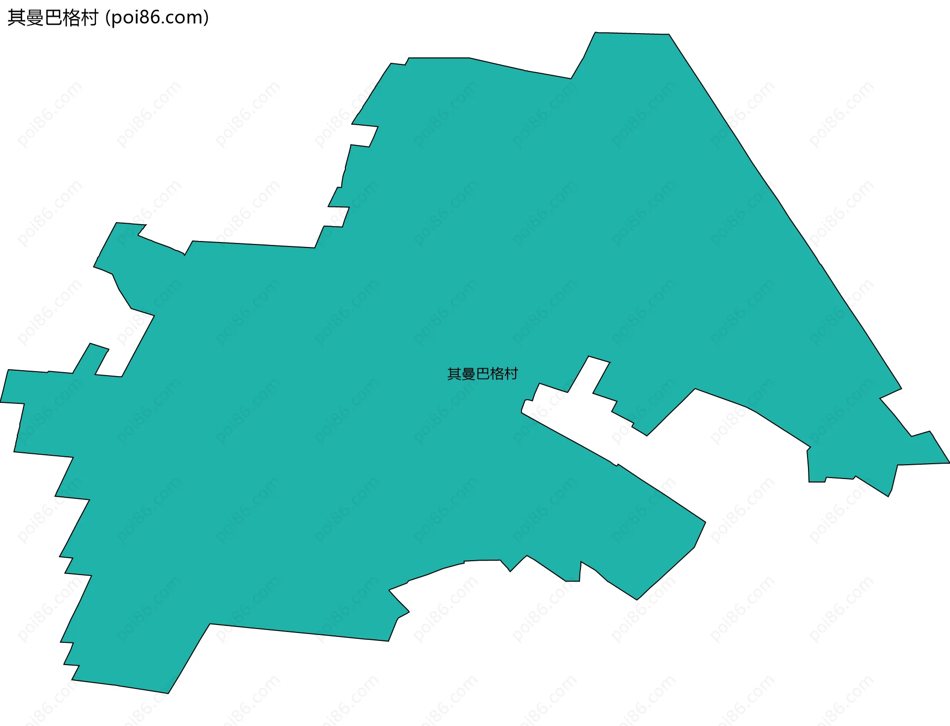 其曼巴格村边界地图