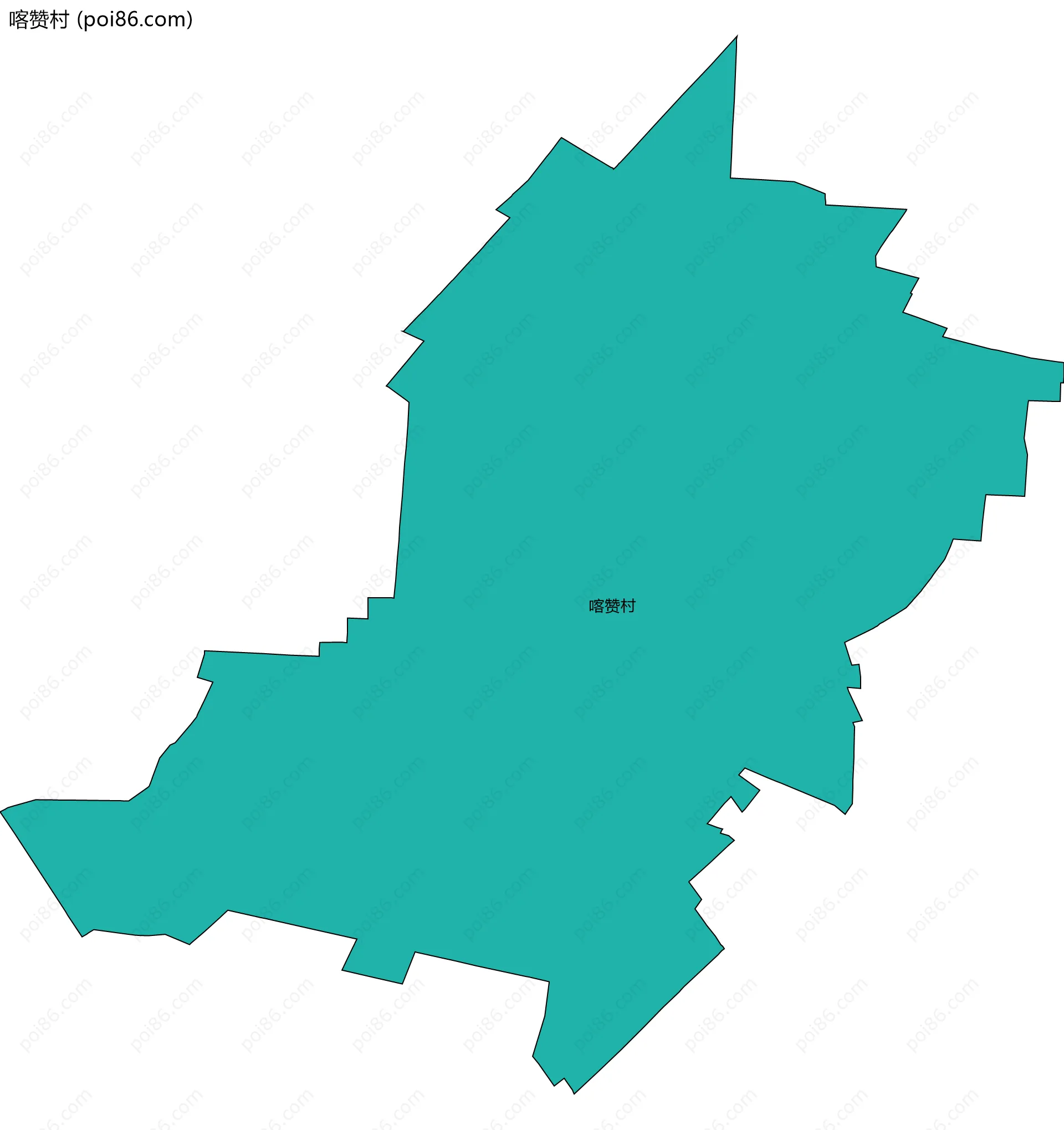 喀赞村边界地图