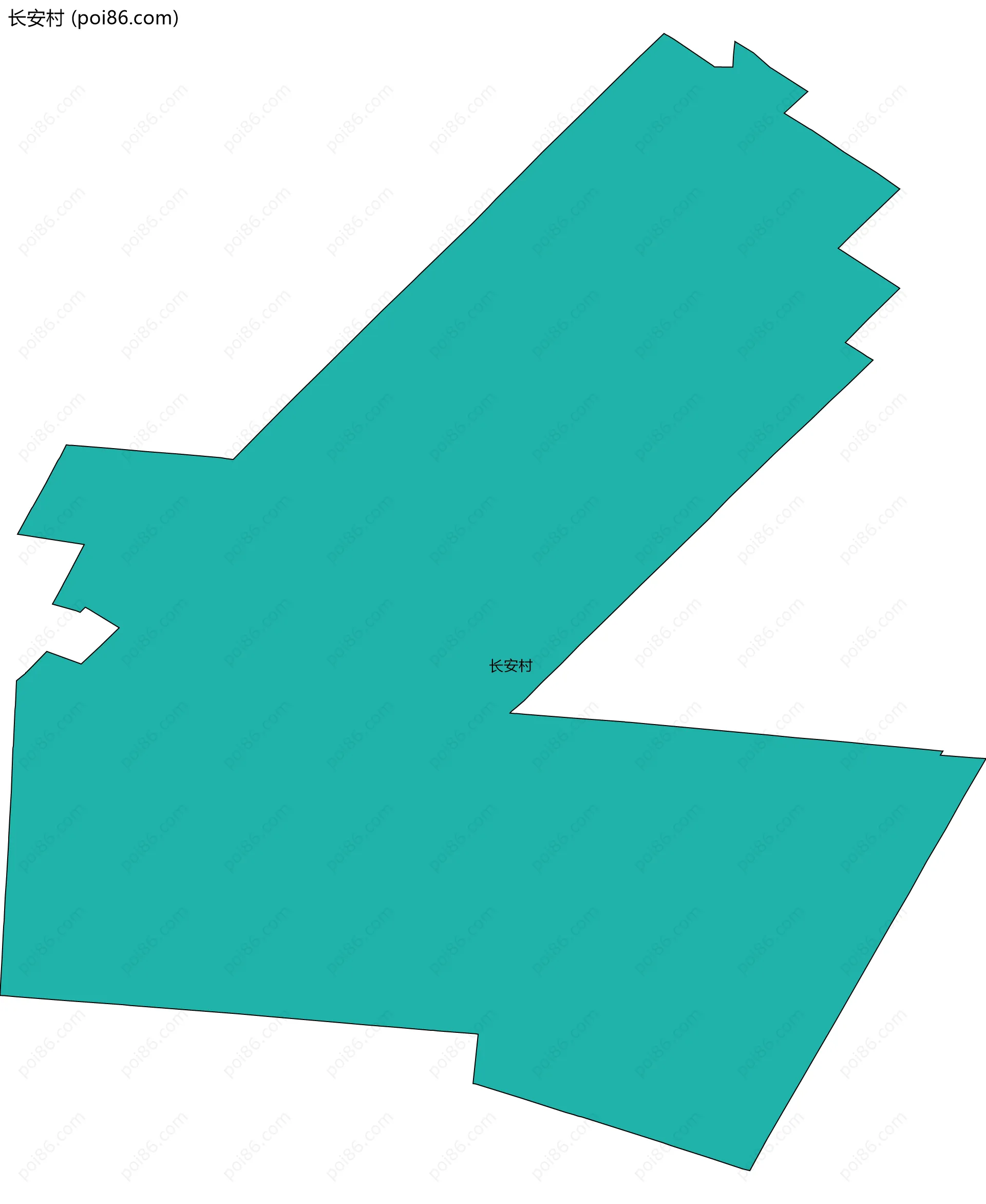 长安村边界地图