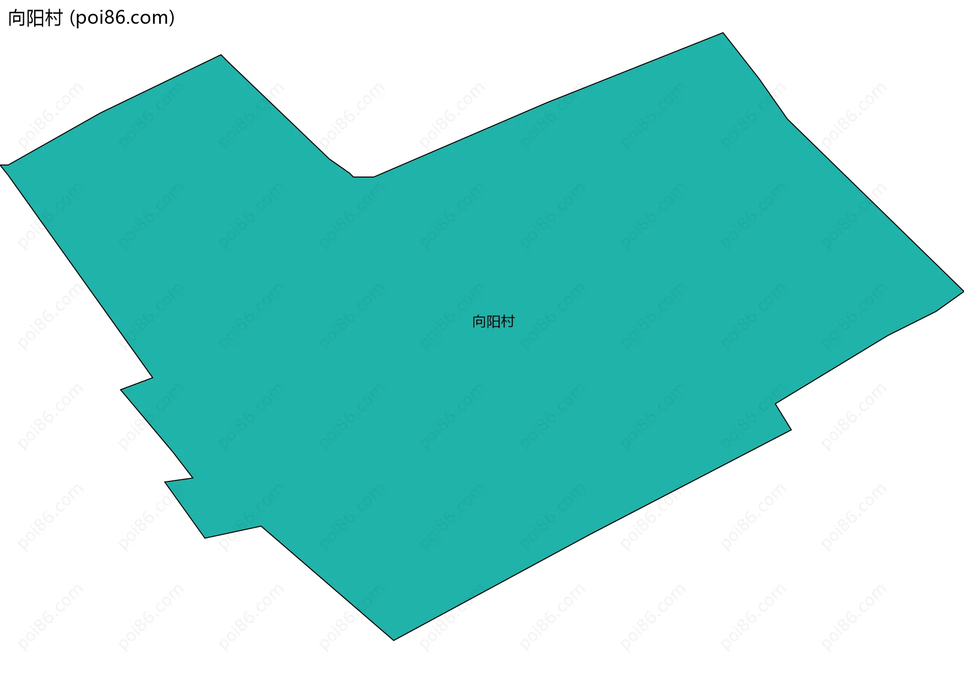 向阳村边界地图