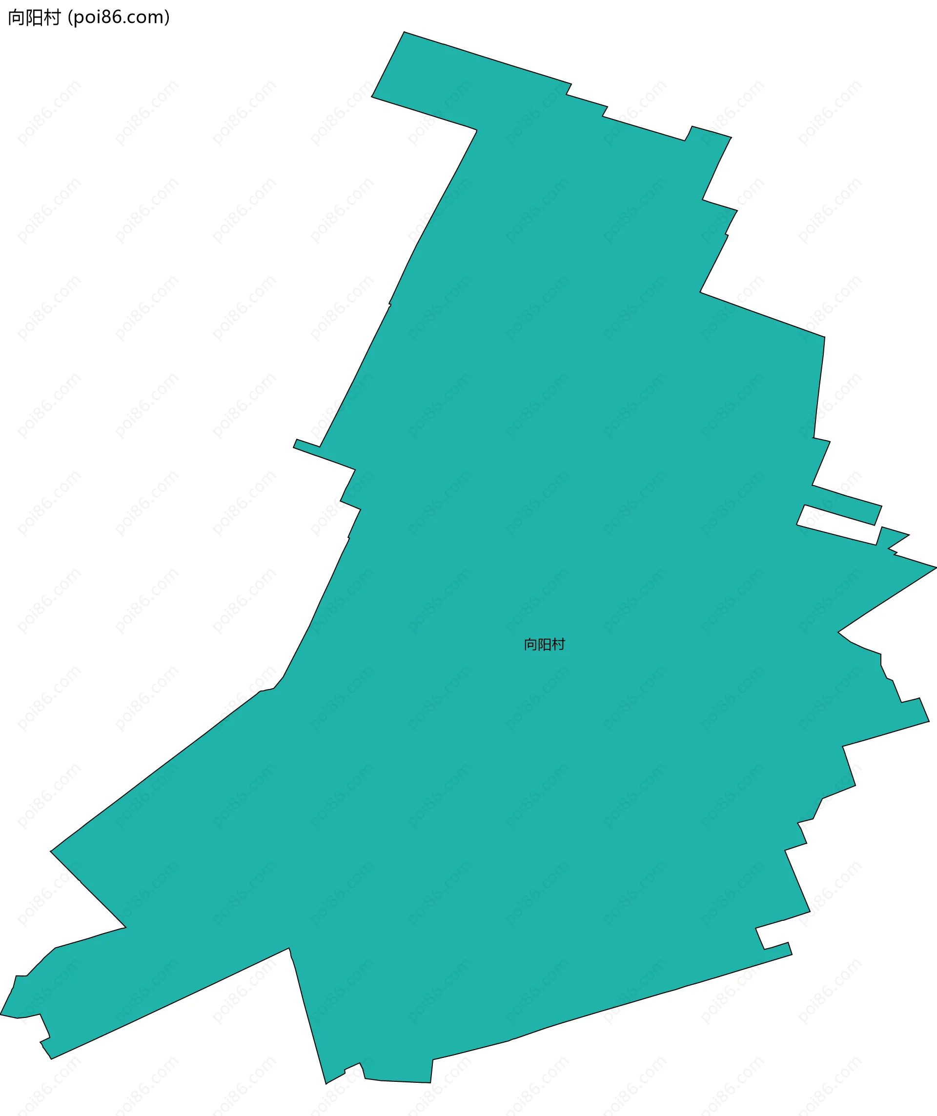 向阳村边界地图