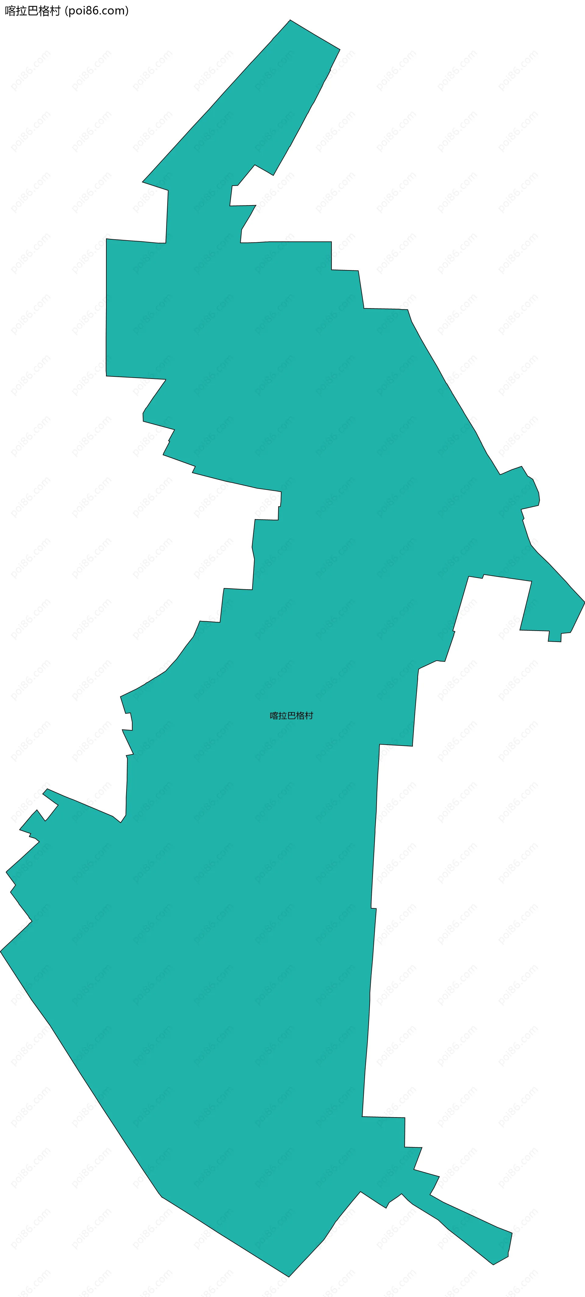 喀拉巴格村边界地图
