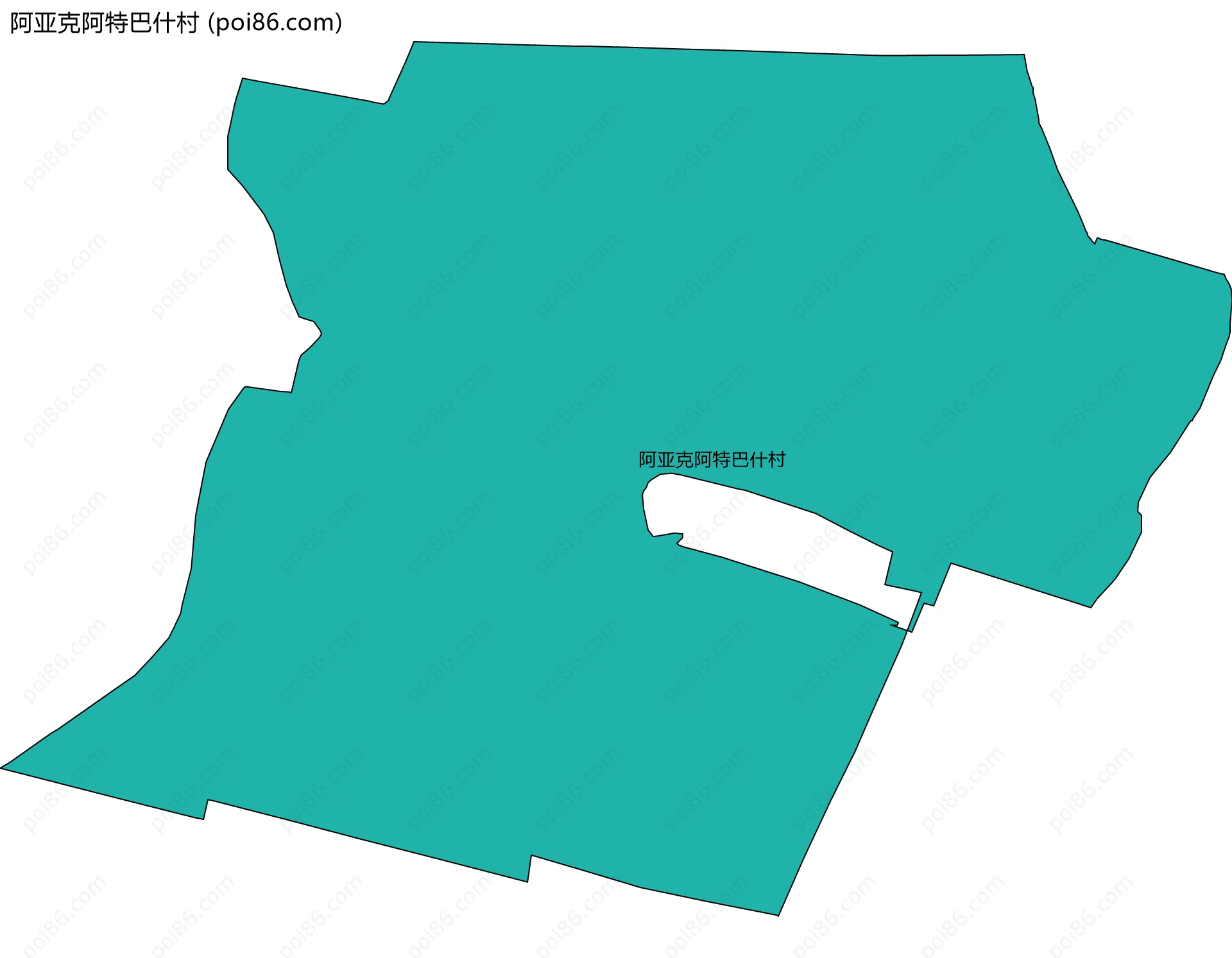 阿亚克阿特巴什村边界地图
