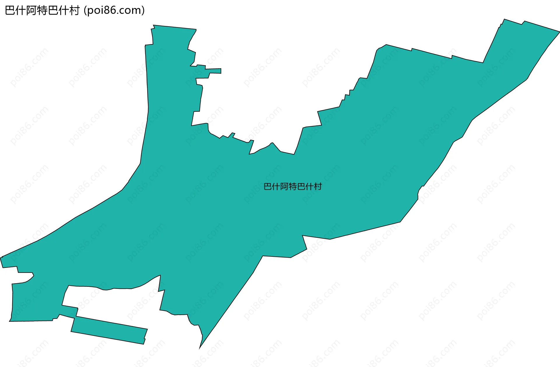 巴什阿特巴什村边界地图