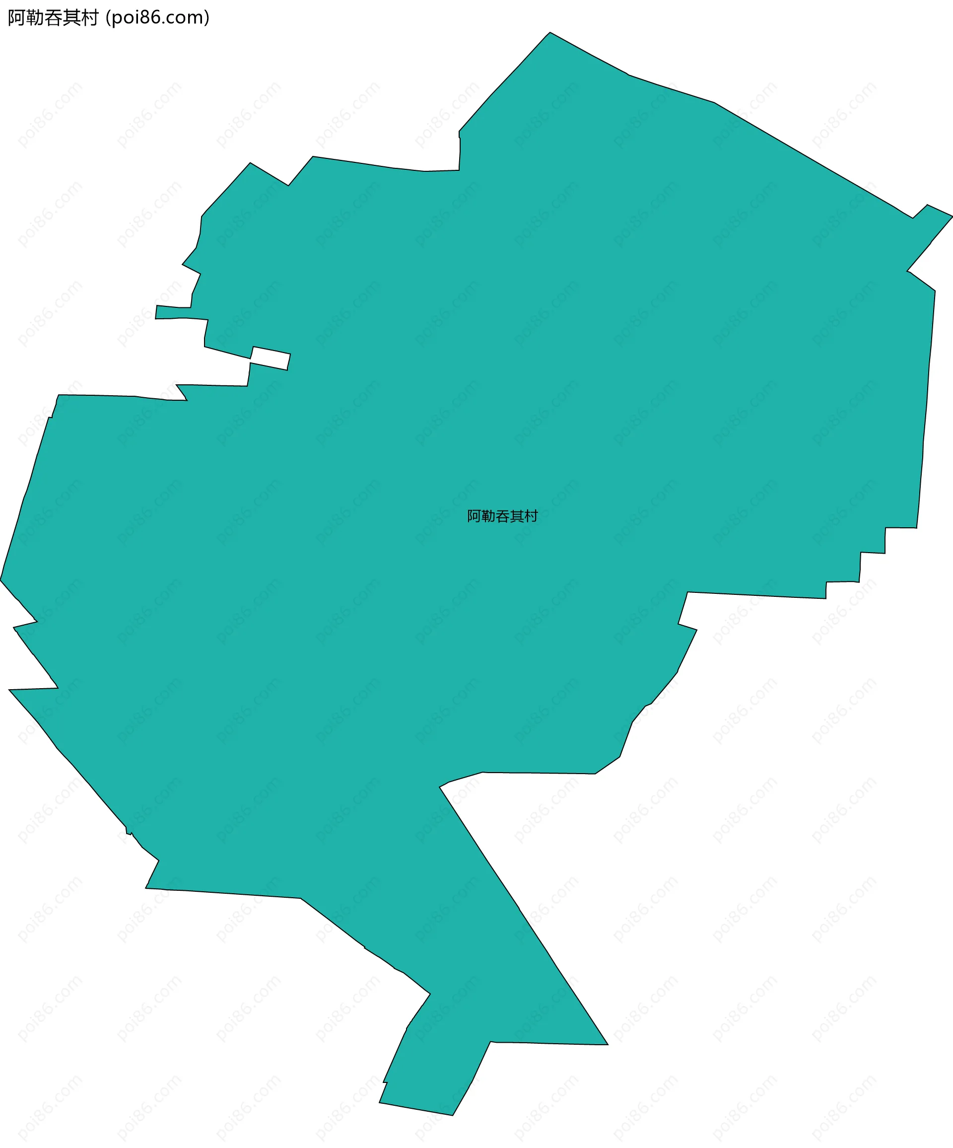 阿勒吞其村边界地图