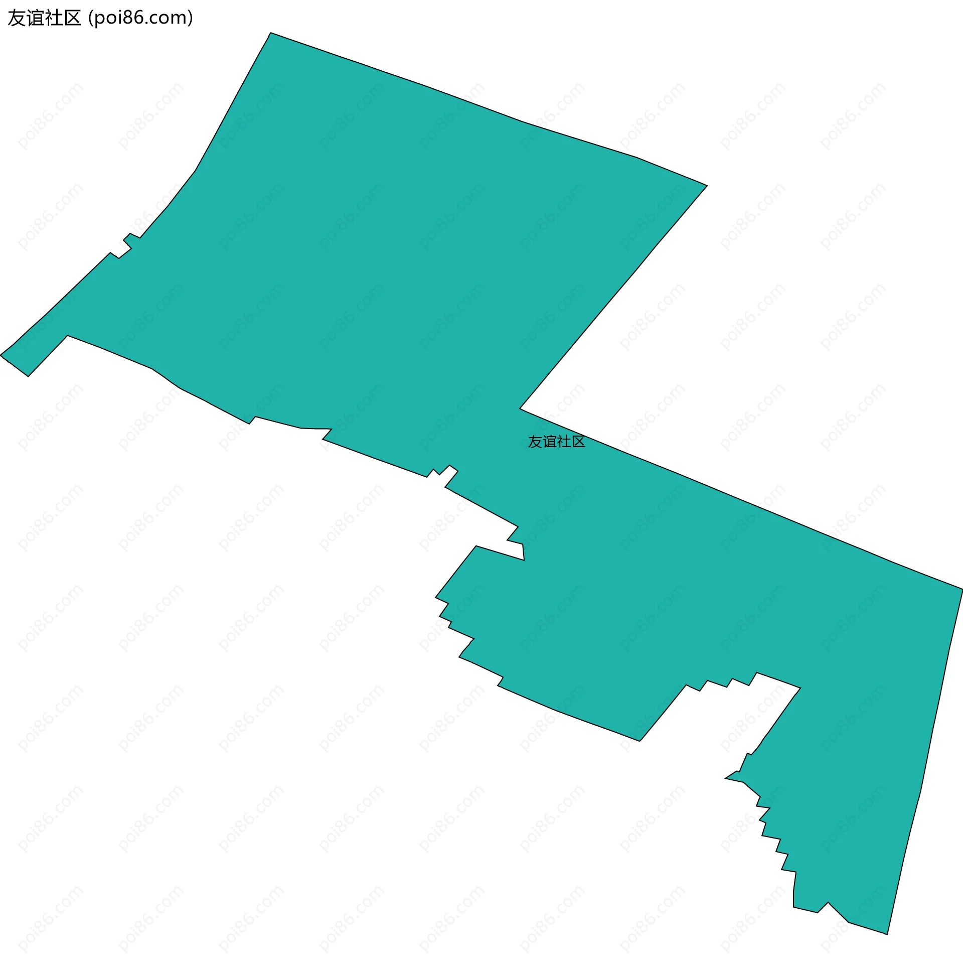 友谊社区边界地图