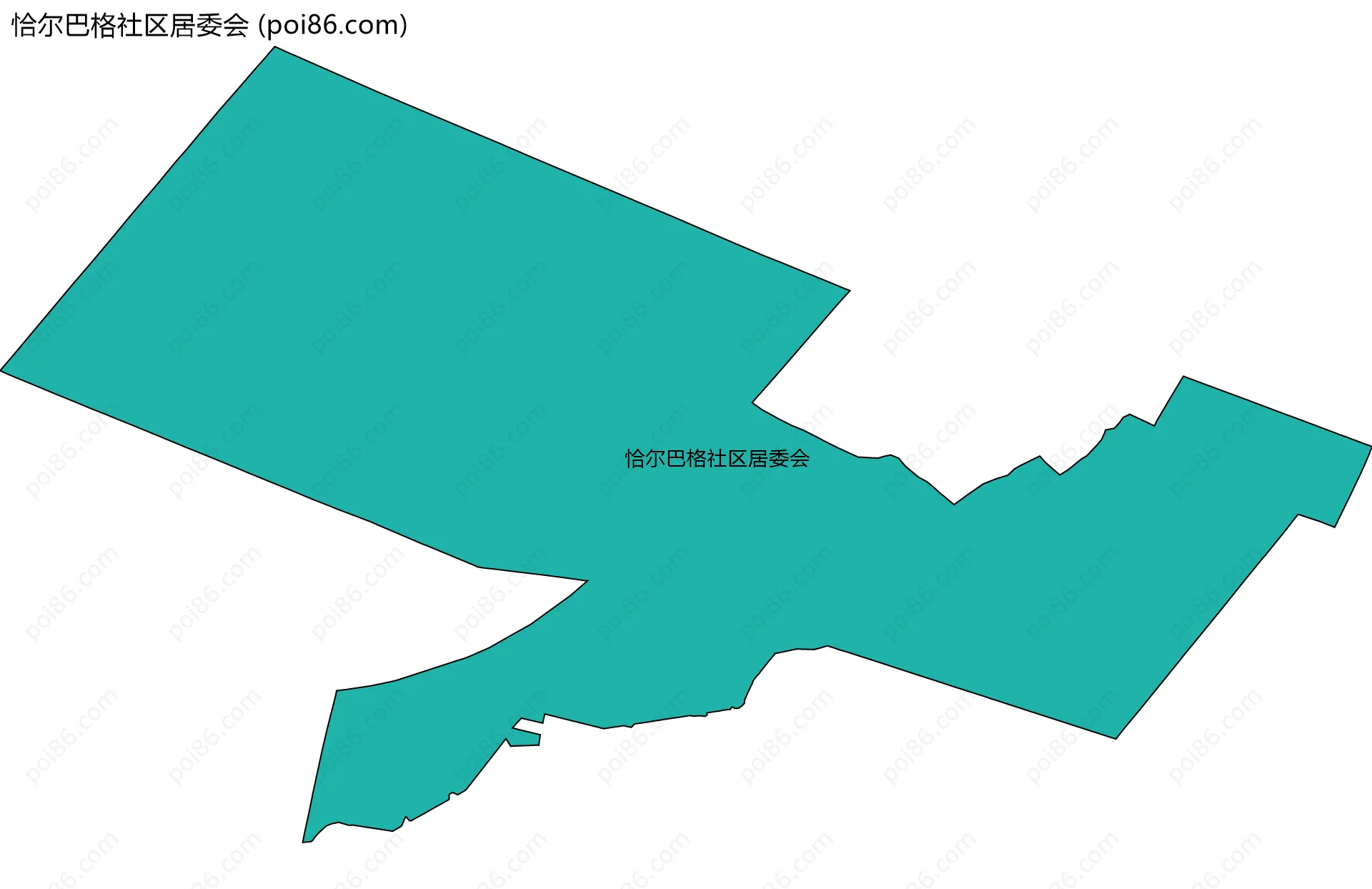 恰尔巴格社区居委会边界地图