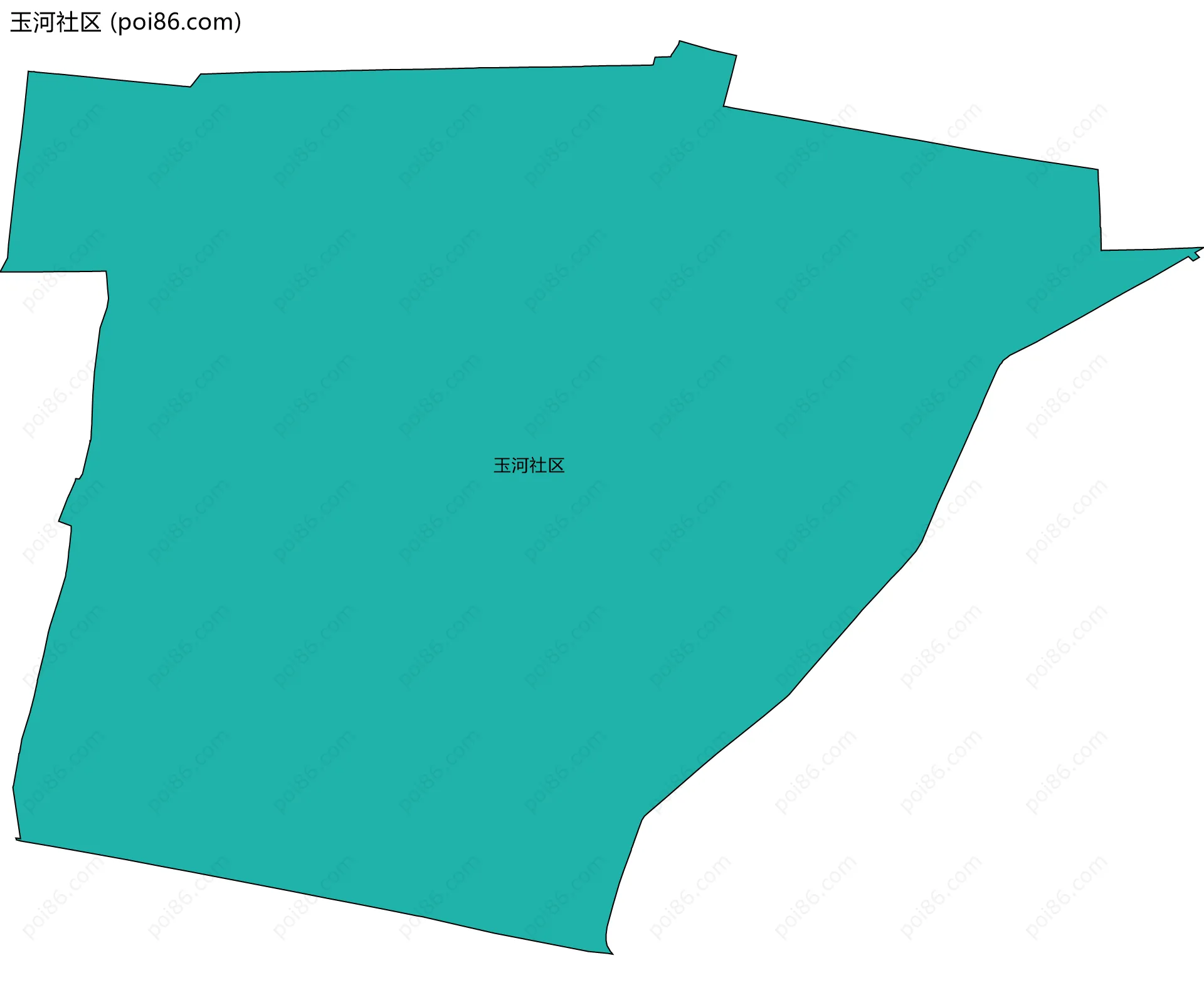 玉河社区边界地图