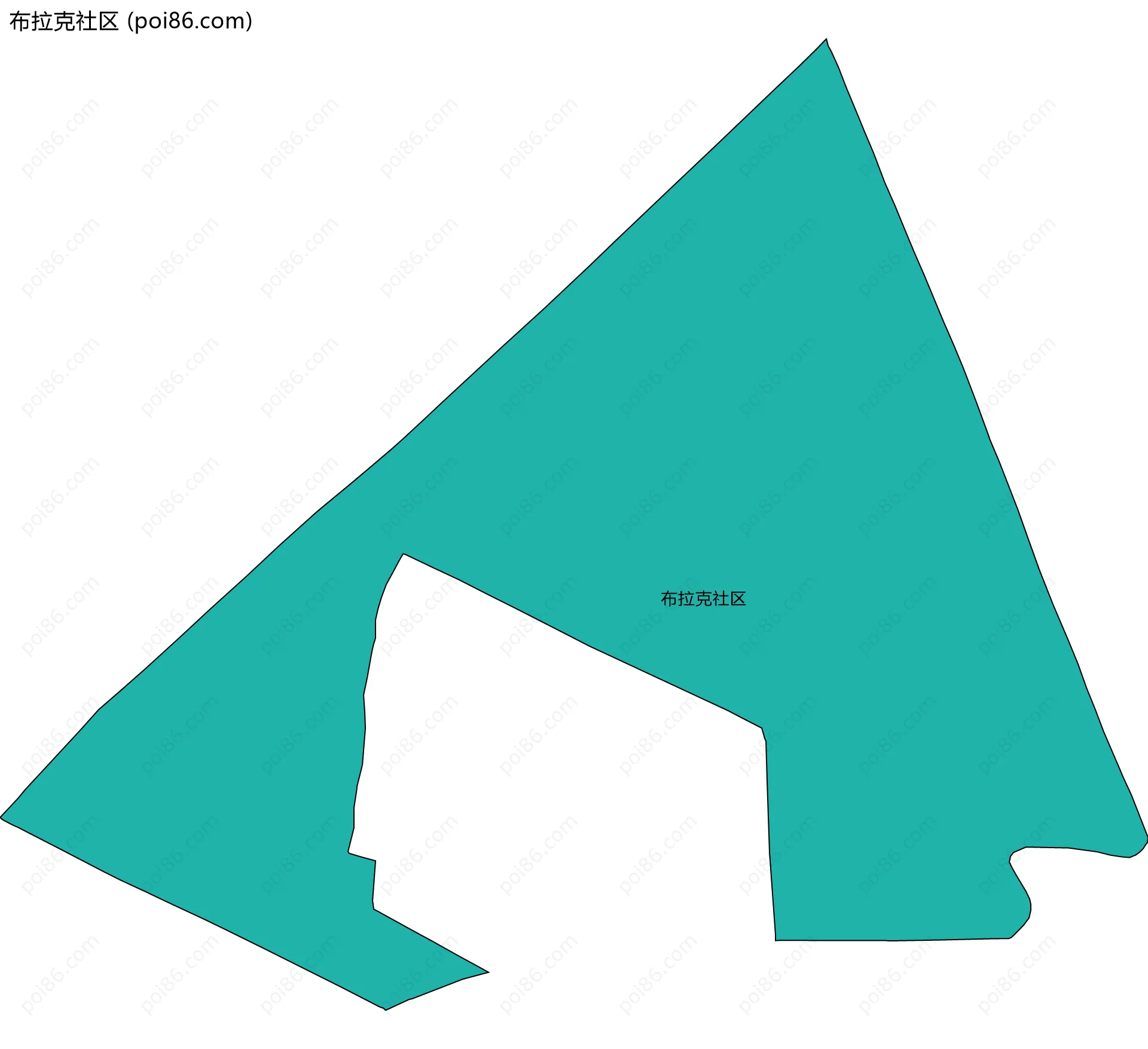 布拉克社区边界地图