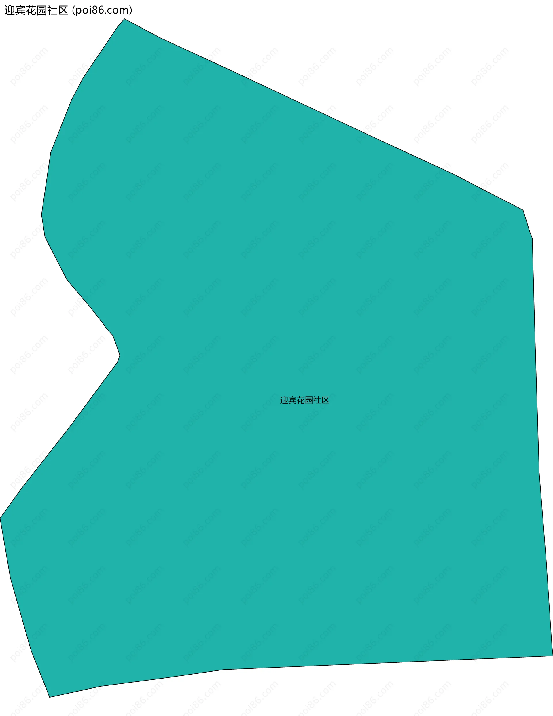 迎宾花园社区边界地图