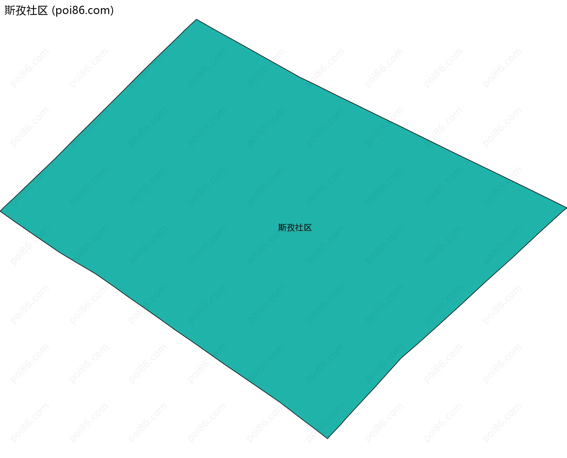 斯孜社区边界地图