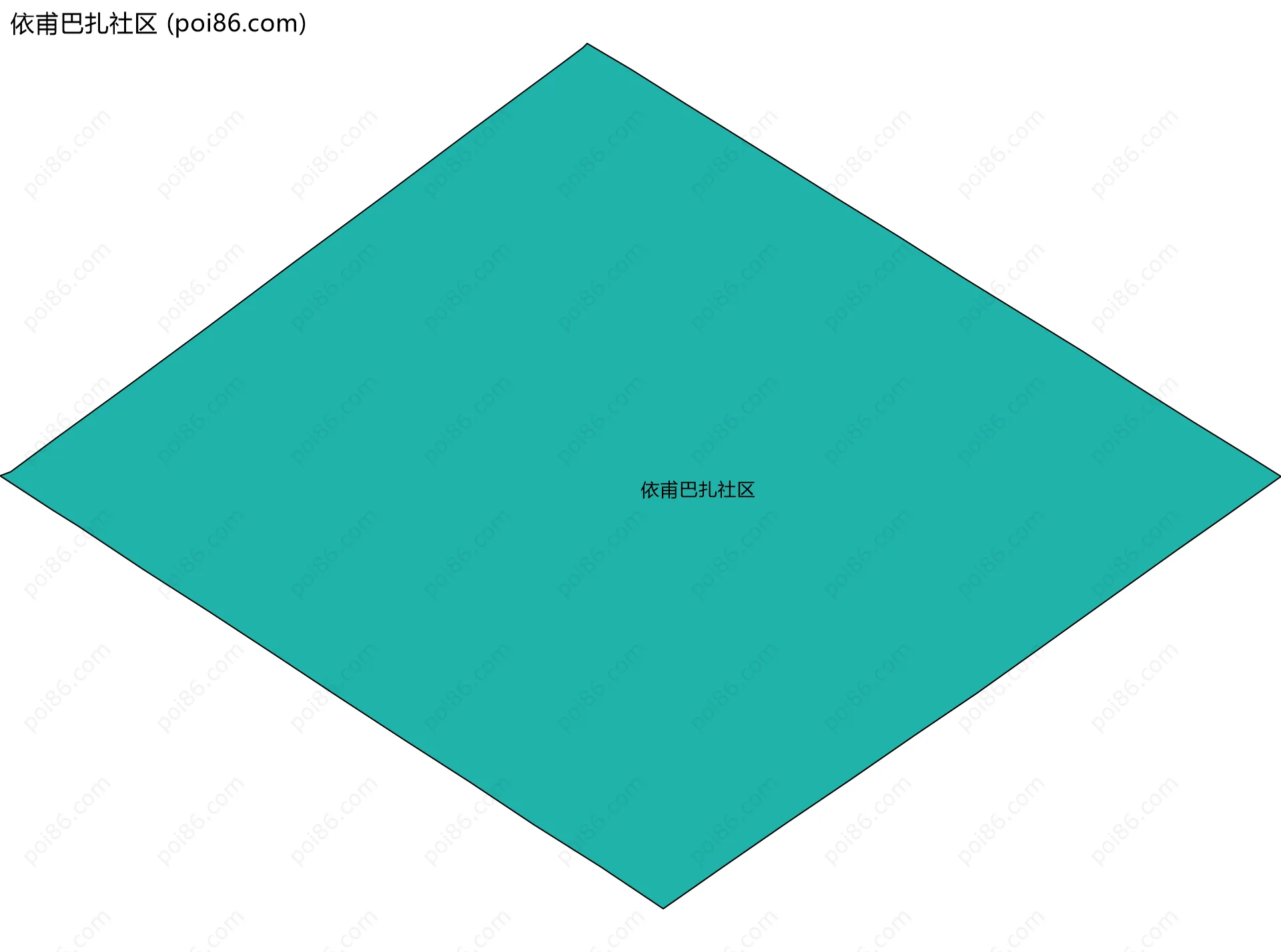 依甫巴扎社区边界地图