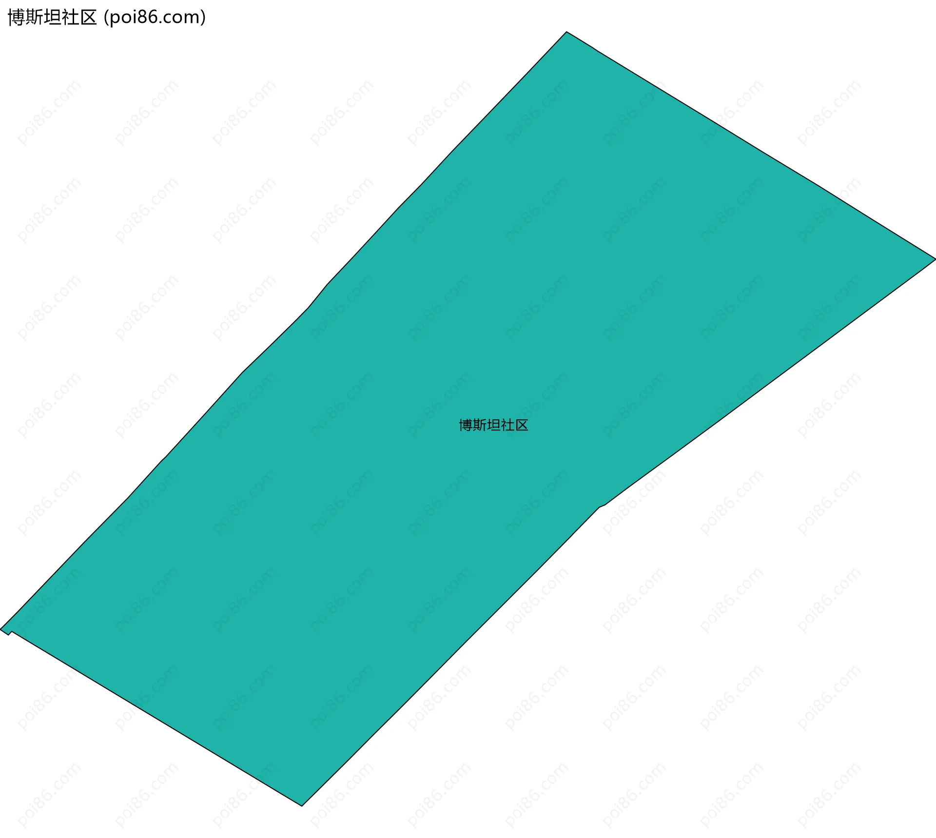 博斯坦社区边界地图