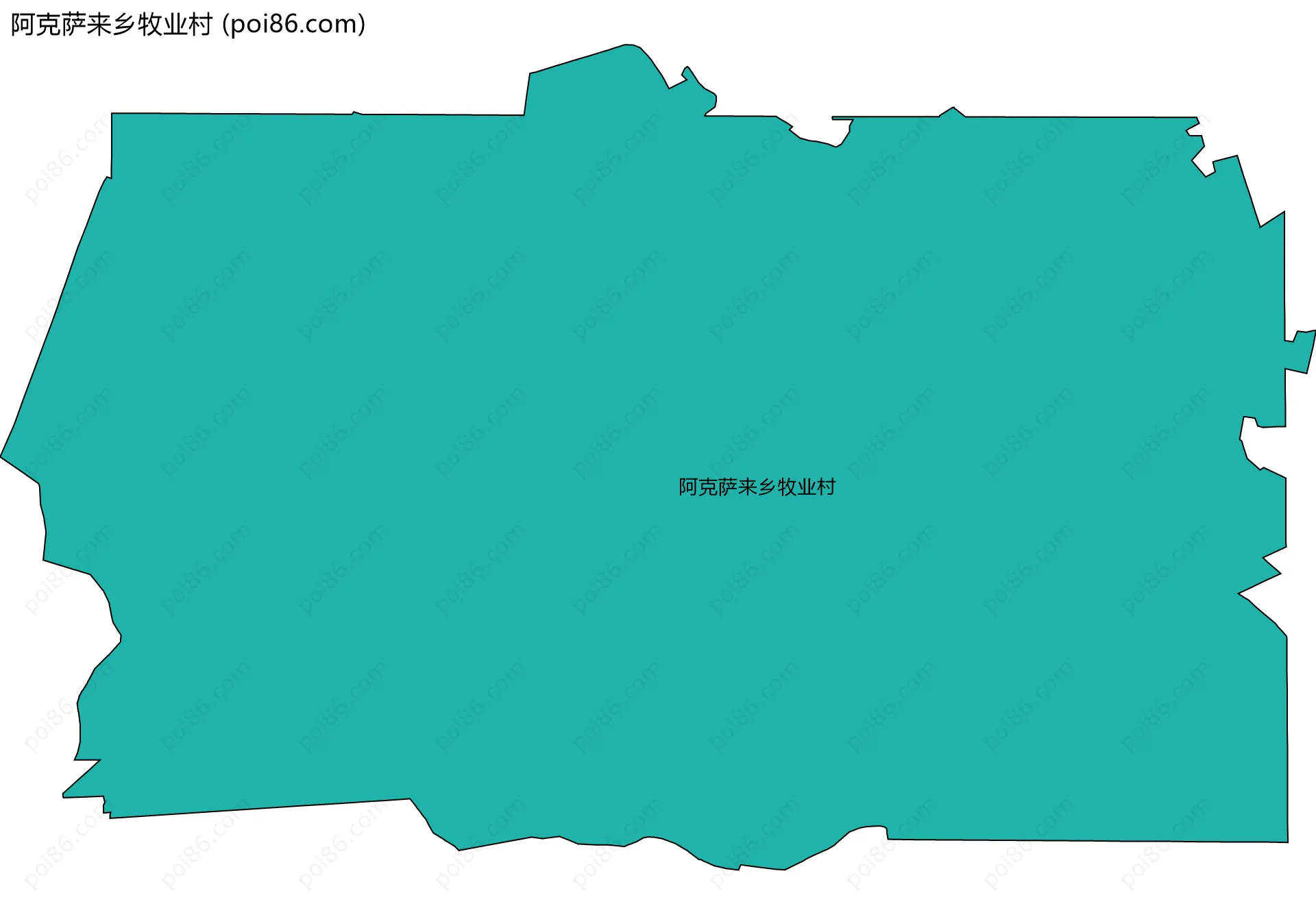 阿克萨来乡牧业村边界地图