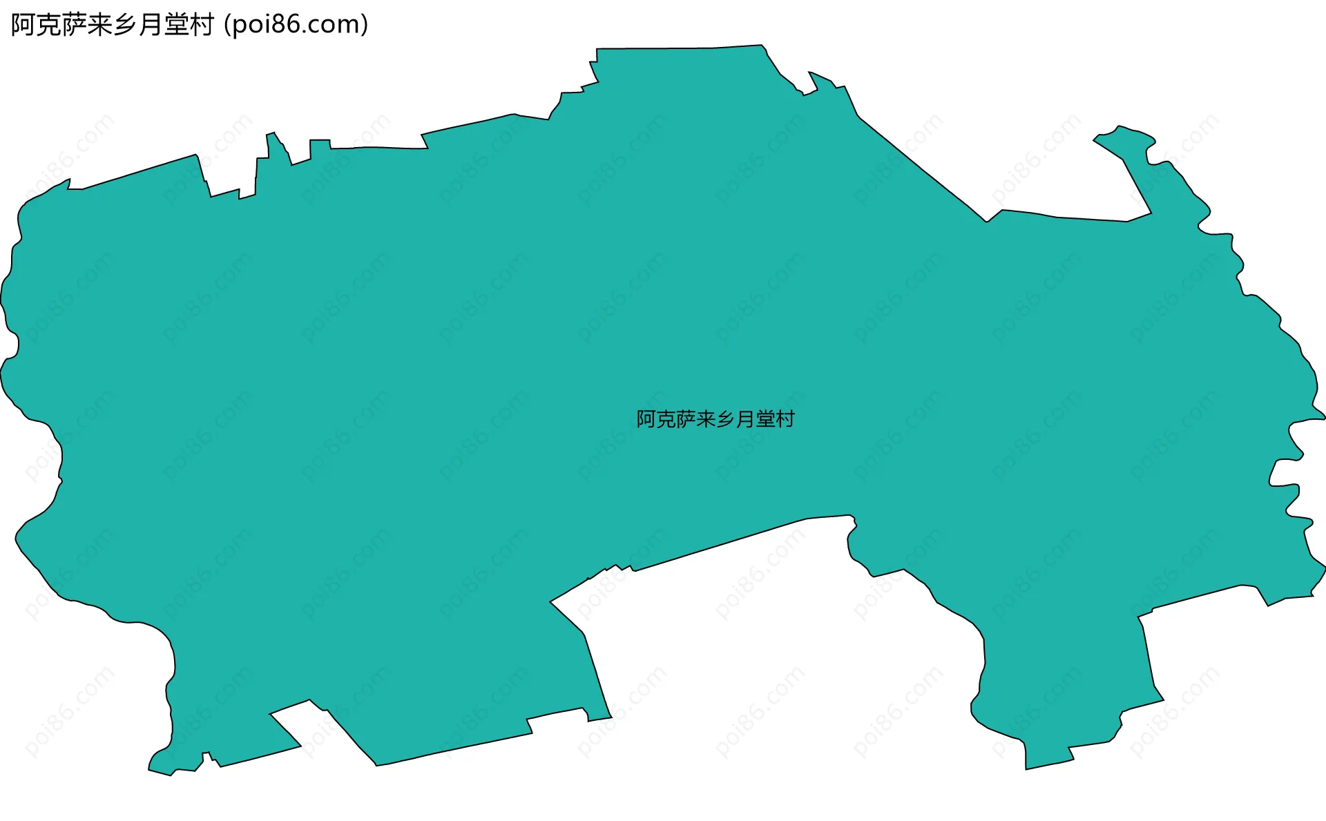 阿克萨来乡月堂村边界地图