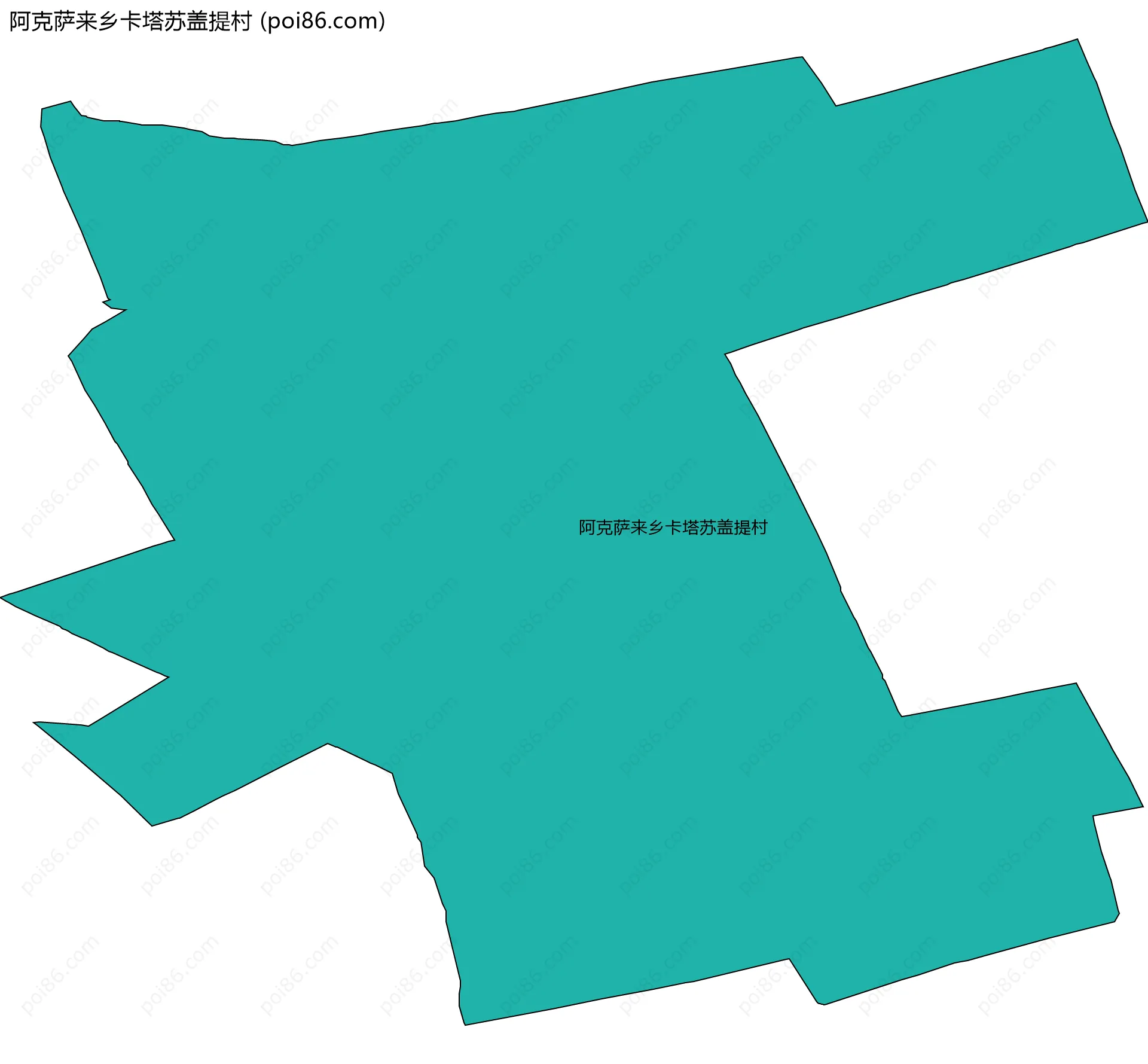 阿克萨来乡卡塔苏盖提村边界地图