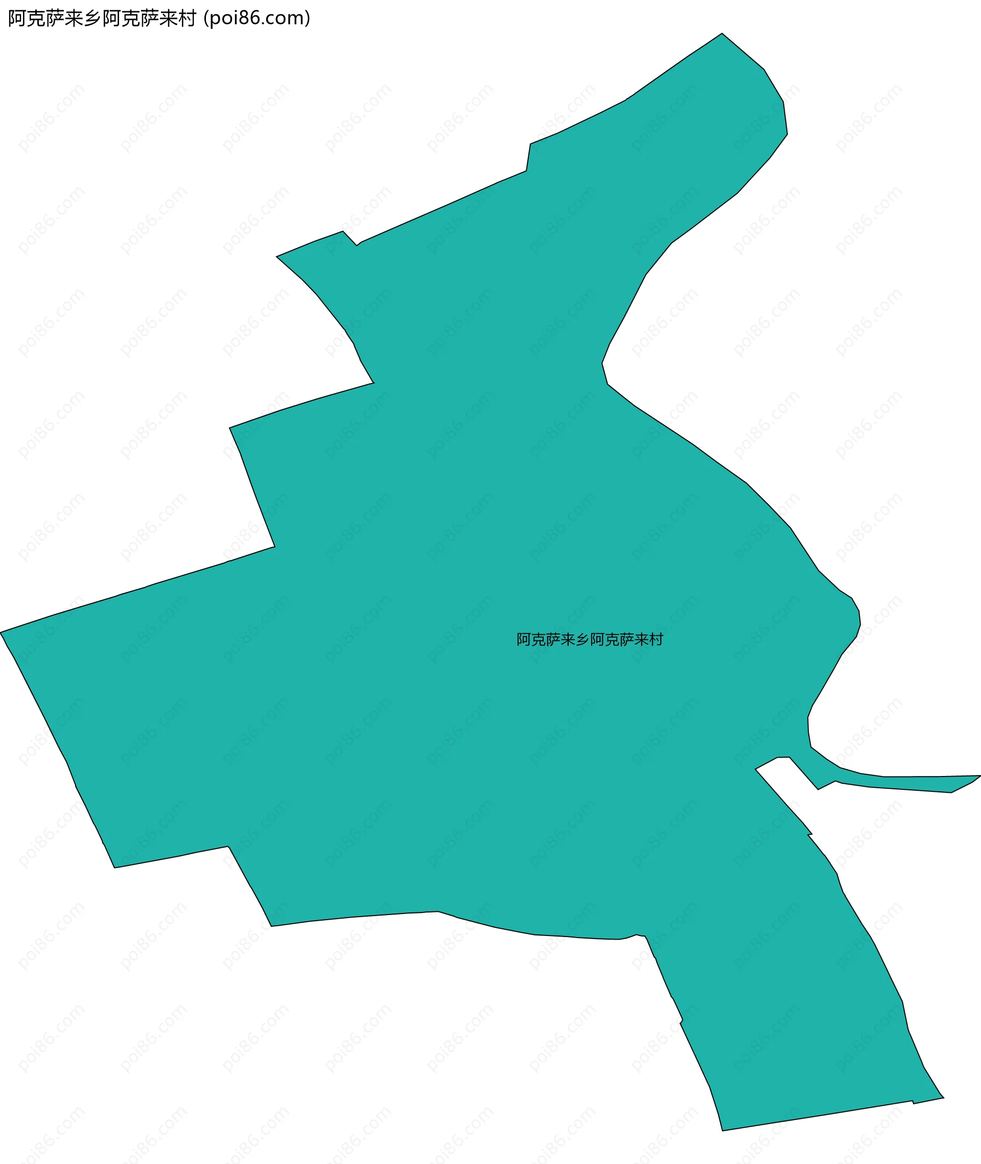 阿克萨来乡阿克萨来村边界地图