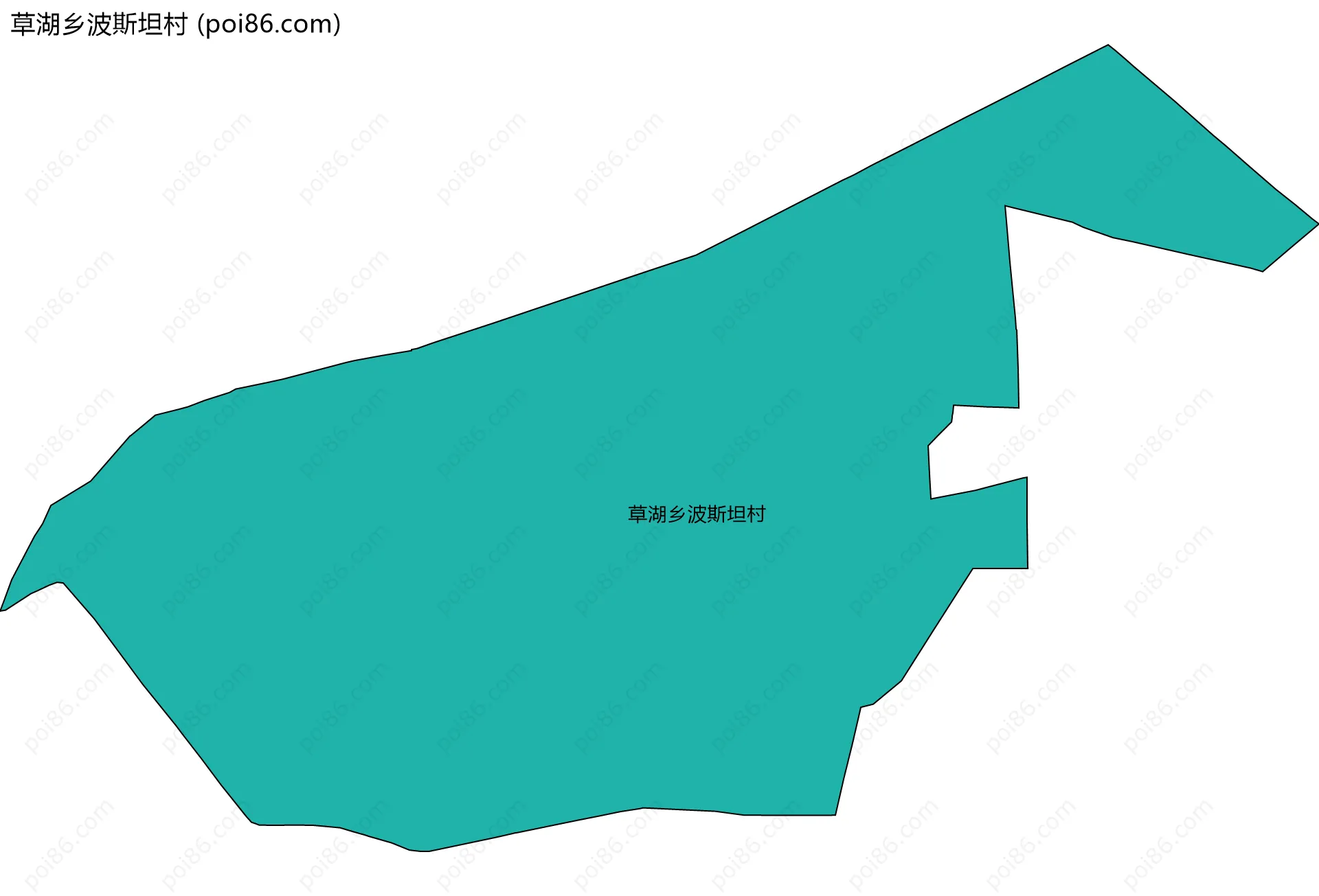 草湖乡波斯坦村边界地图