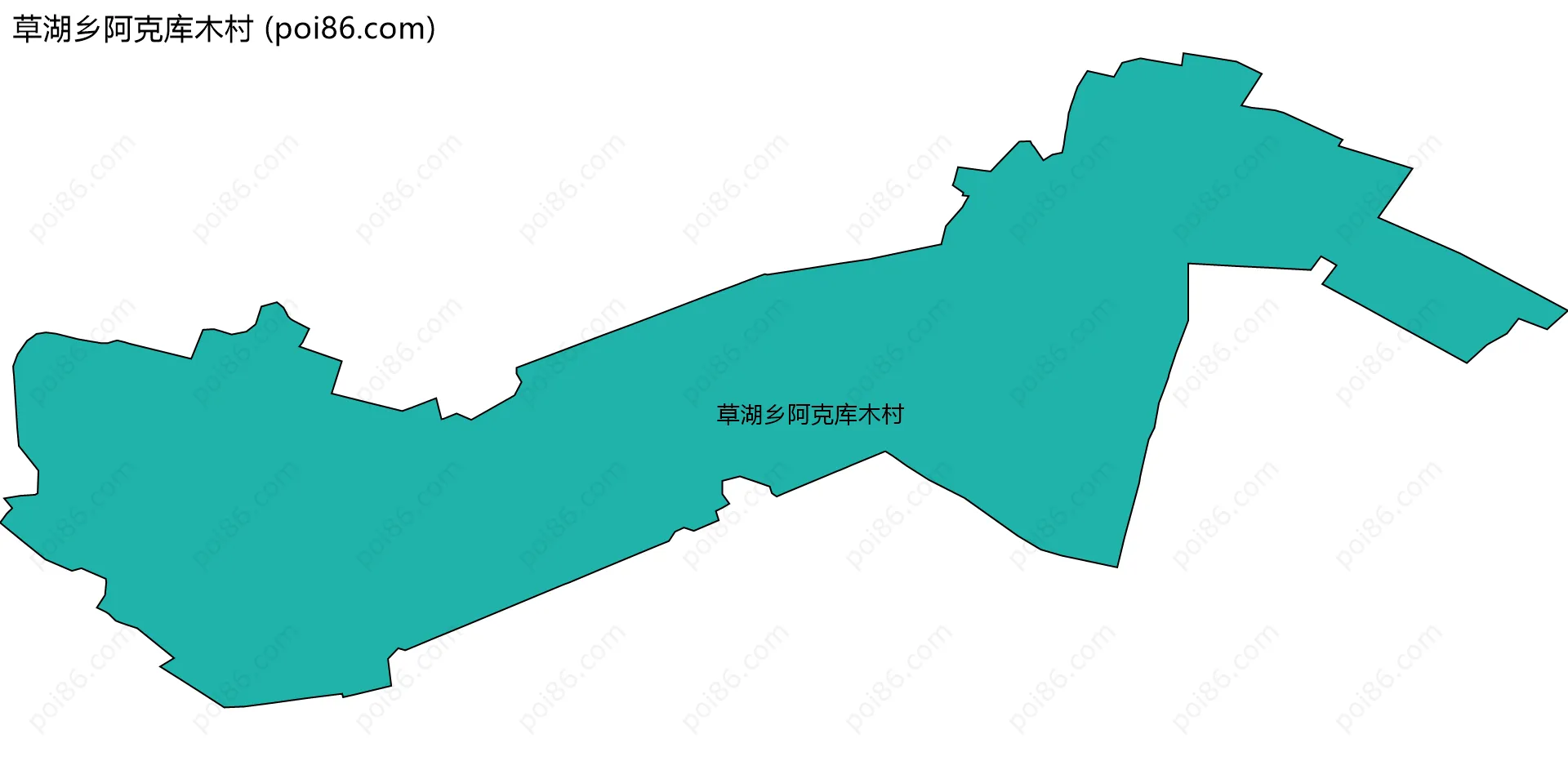 草湖乡阿克库木村边界地图