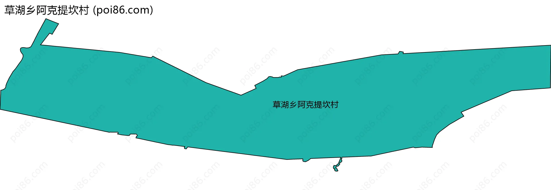 草湖乡阿克提坎村边界地图