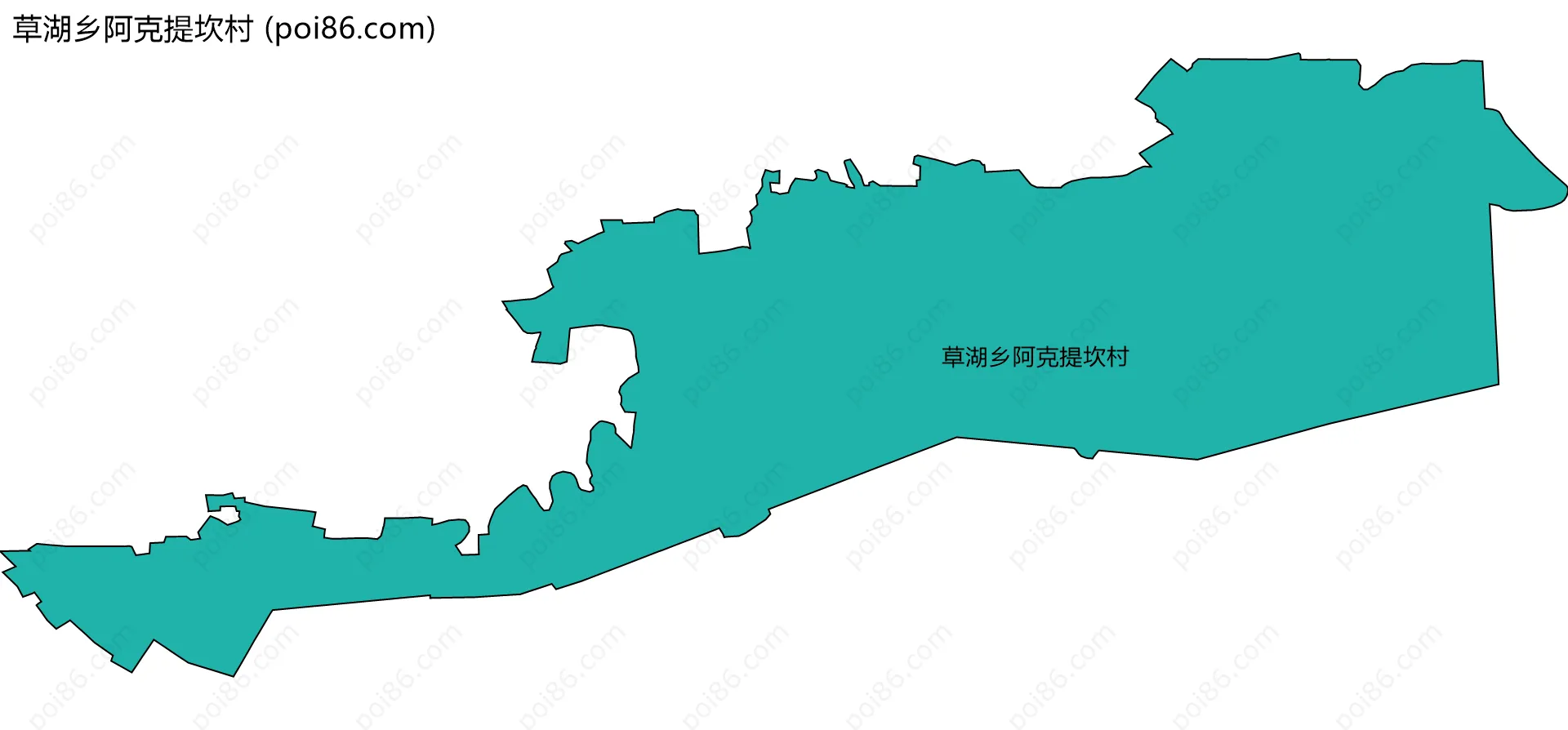 草湖乡阿克提坎村边界地图