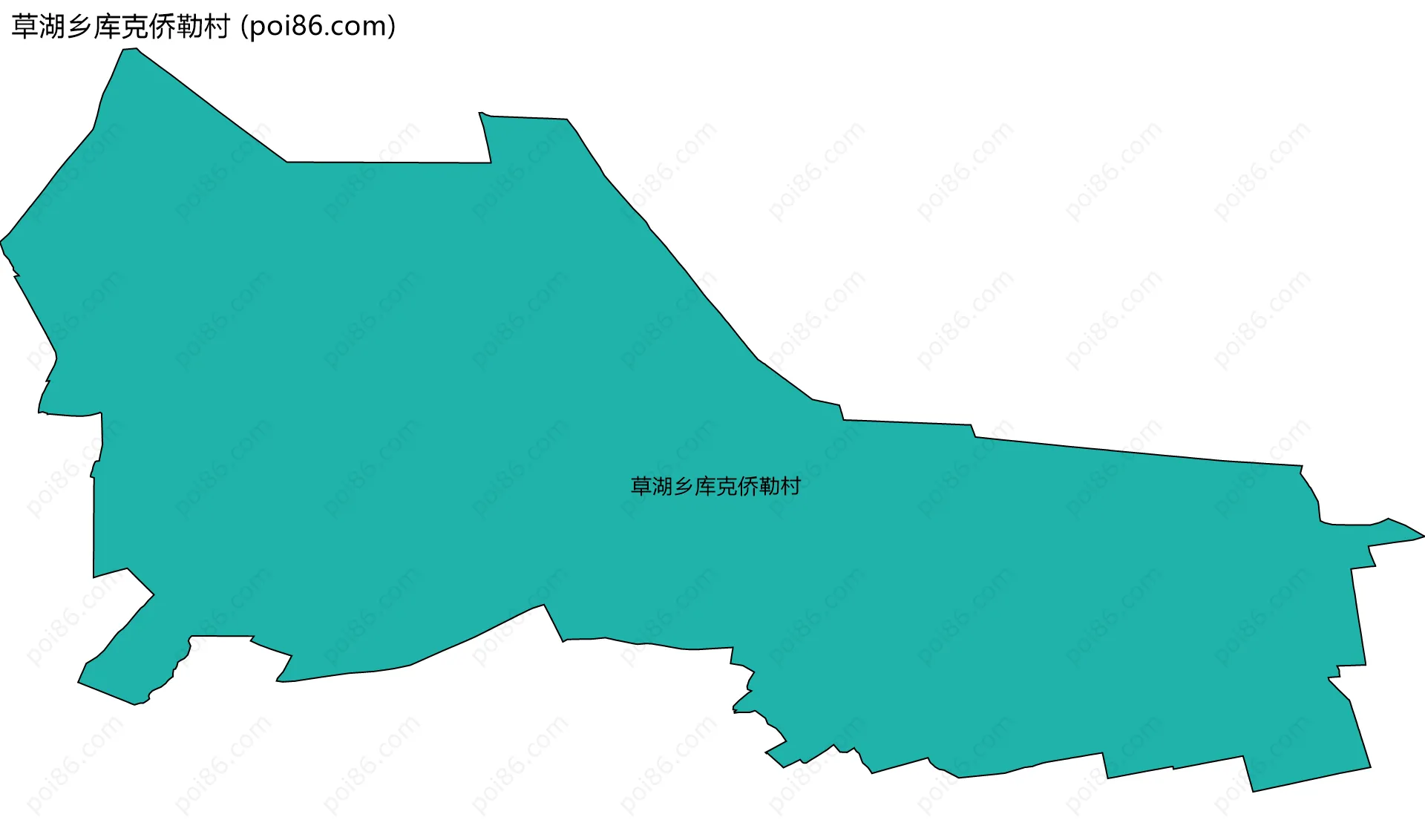 草湖乡库克侨勒村边界地图