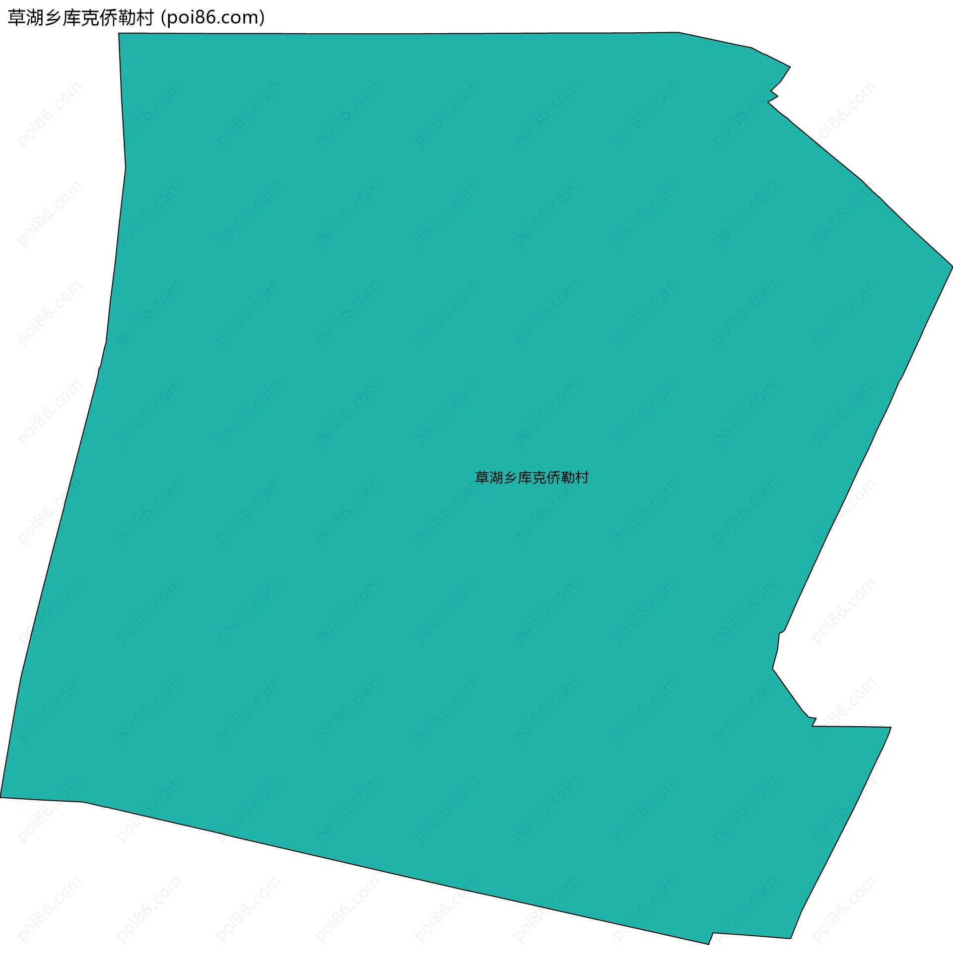 草湖乡库克侨勒村边界地图